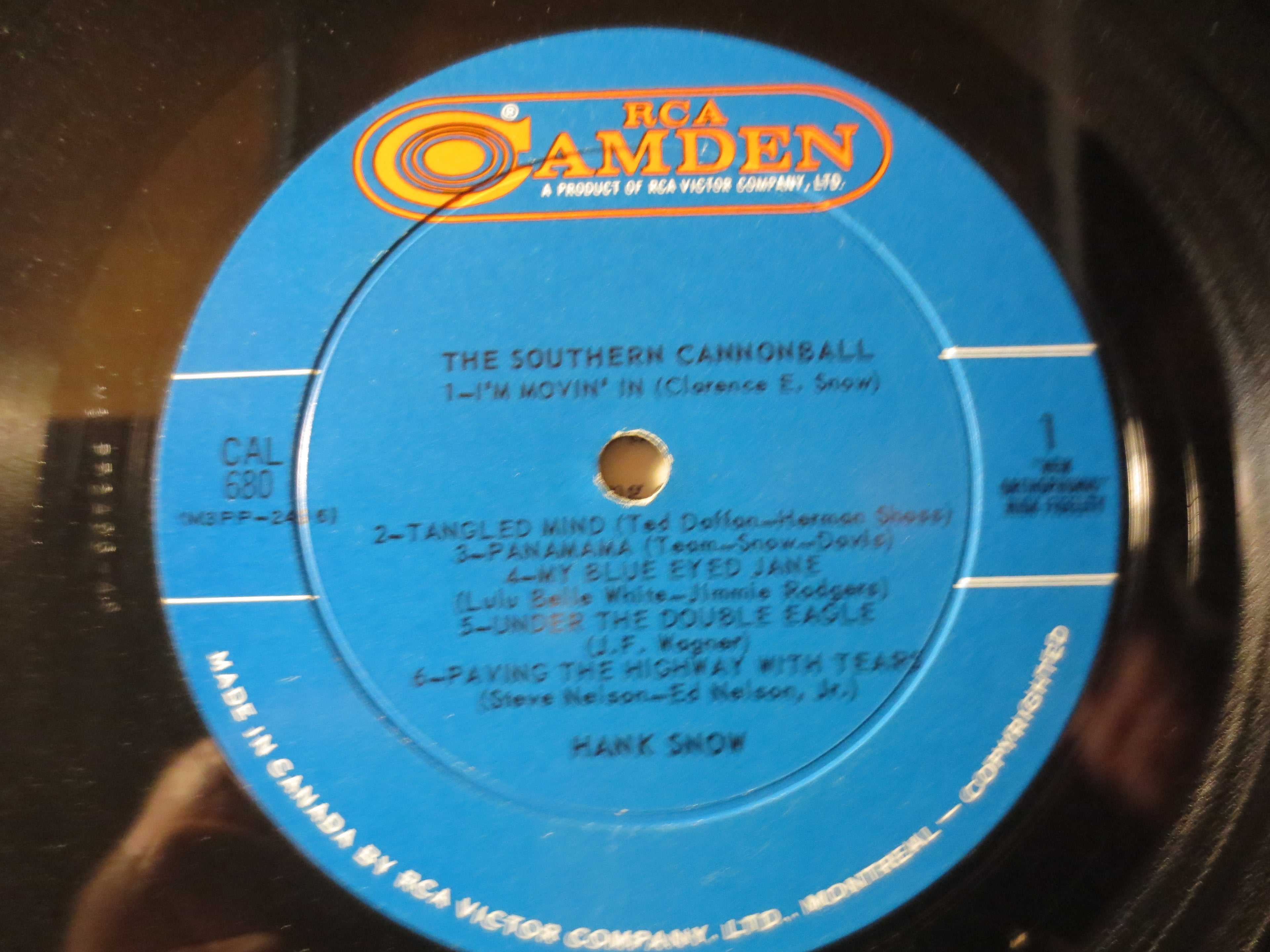 Hank Snow – The Southern Cannonball (1961) Vinyl LP