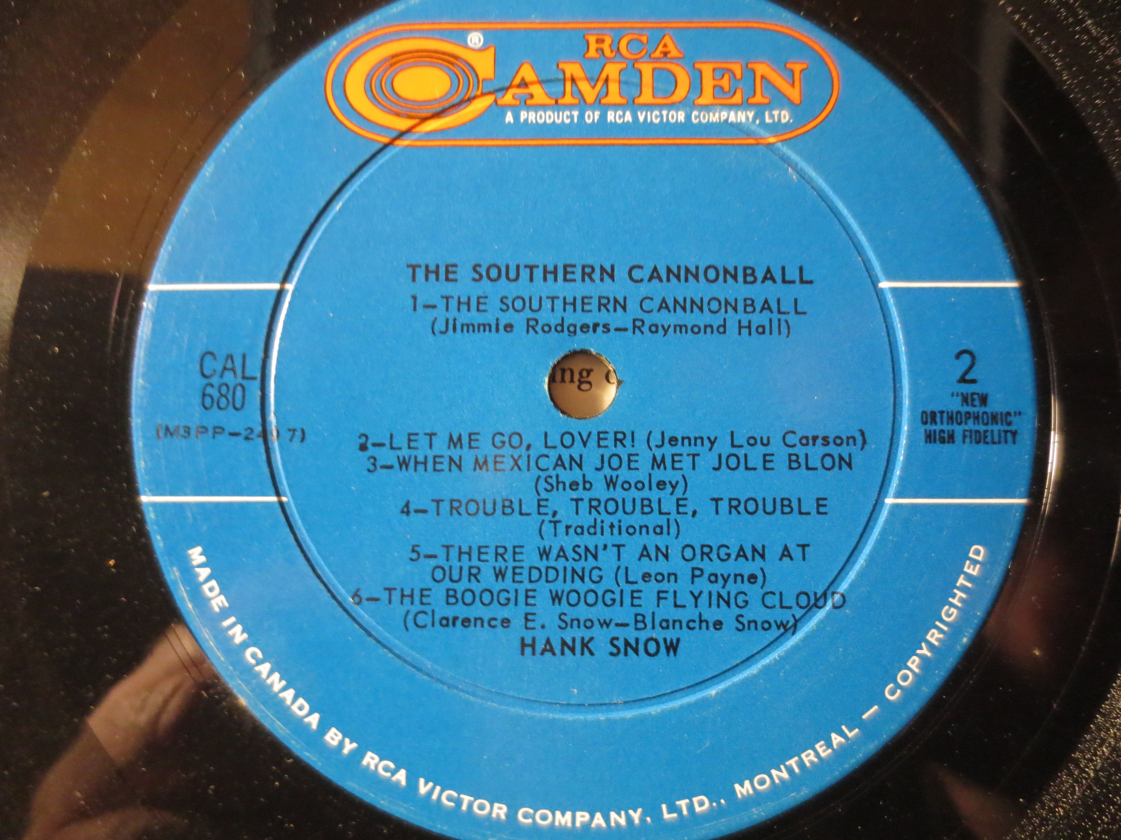 Hank Snow – The Southern Cannonball (1961) Vinyl LP