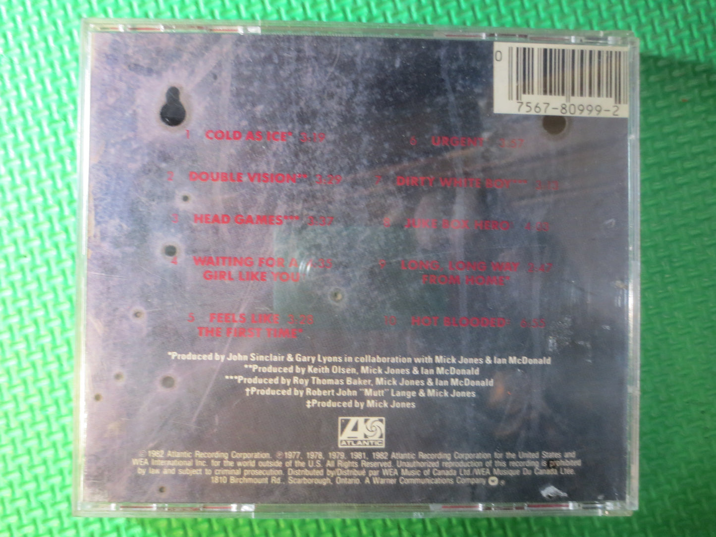 FOREIGNER, FOREIGNER Cd, Records, Records Cd, Rock Music Cd, Vintage Compact Disc, Cd Music, Pop Music Cd, 1982 Compact Discs