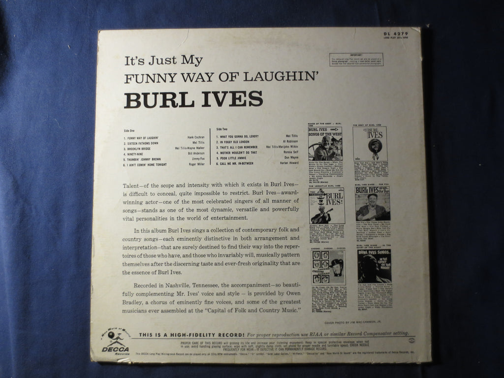 Burl Ives – It's Just My Funny Way of Laughin' (1962) Vinyl LP