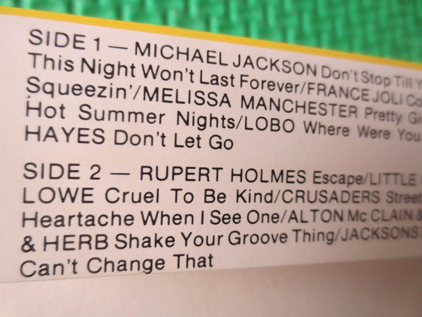 On FIRE, ROCK and ROLL, Rock Cassettes, Rock Music Tapes, Jackson 5 Tapes, Tape Cassette, Music Cassette, 1980 Cassette