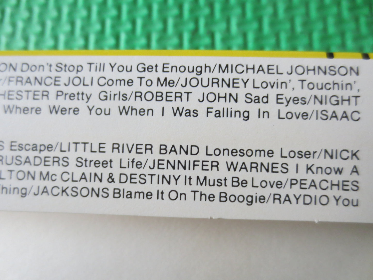 On FIRE, ROCK and ROLL, Rock Cassettes, Rock Music Tapes, Jackson 5 Tapes, Tape Cassette, Music Cassette, 1980 Cassette