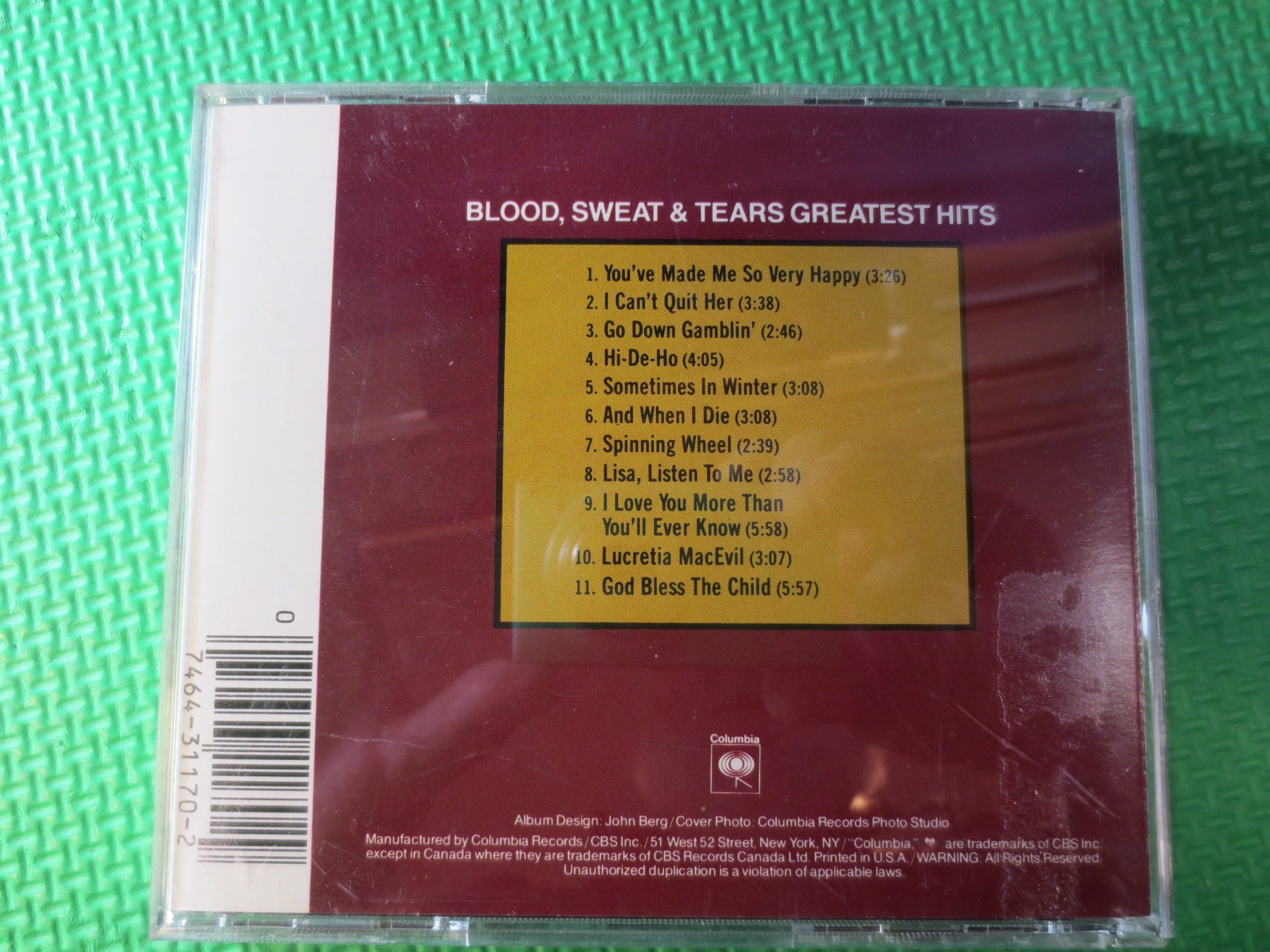 Blood Sweat & Tears – Greatest Hits (CD)