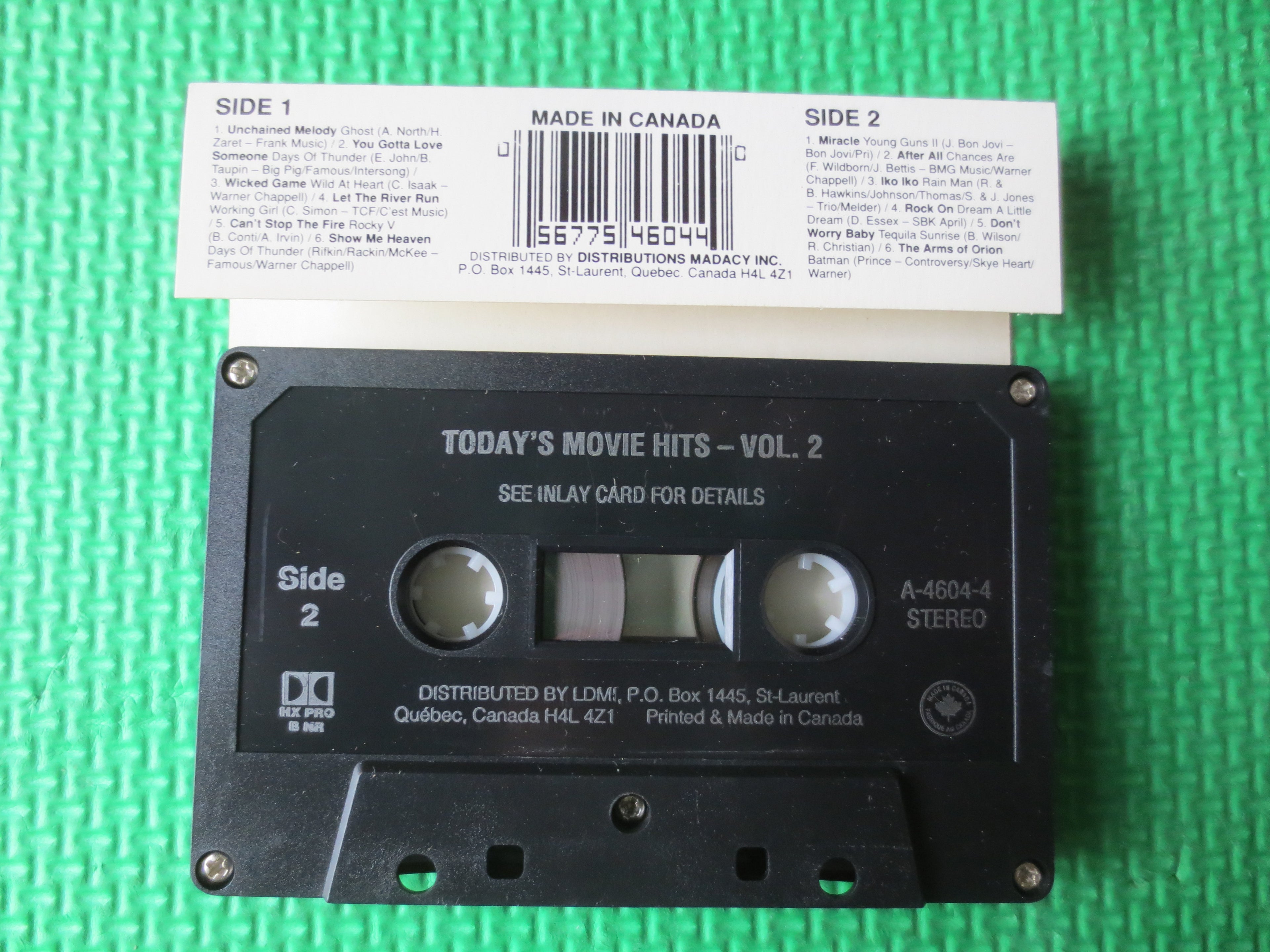 Today's Movie Hits Vol. 2 Cassette