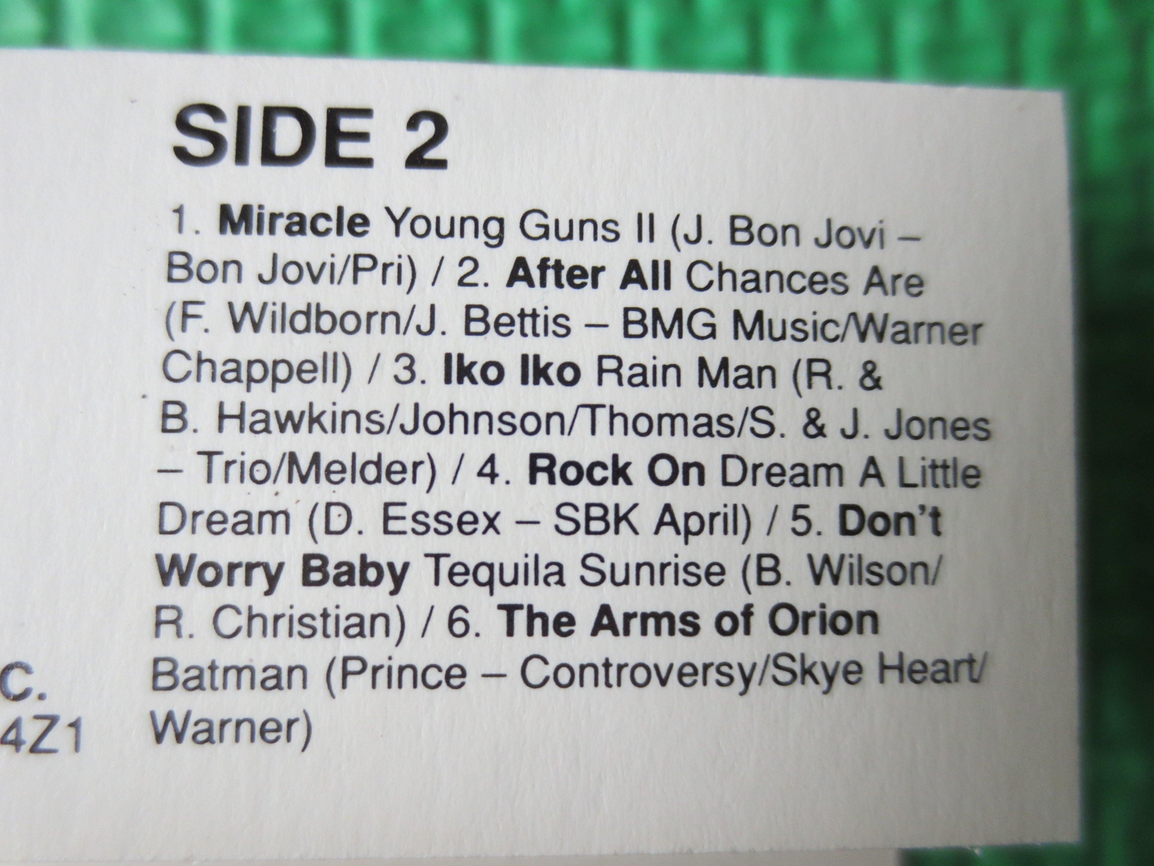 Today's Movie Hits Vol. 2 Cassette