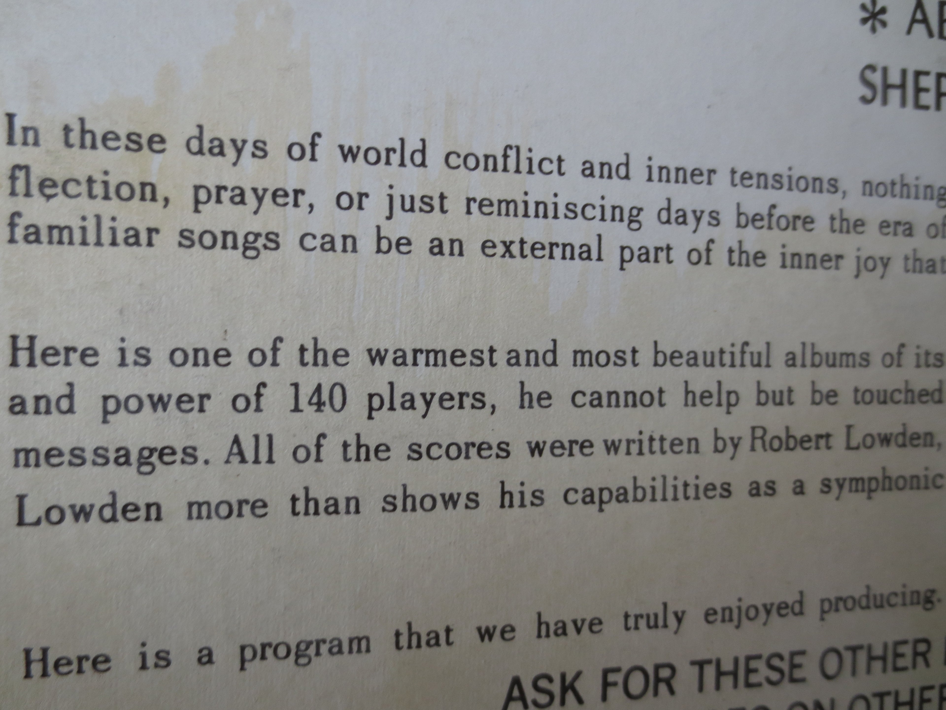 101 Strings – Inspiration and Meditation (1962) Vinyl LP