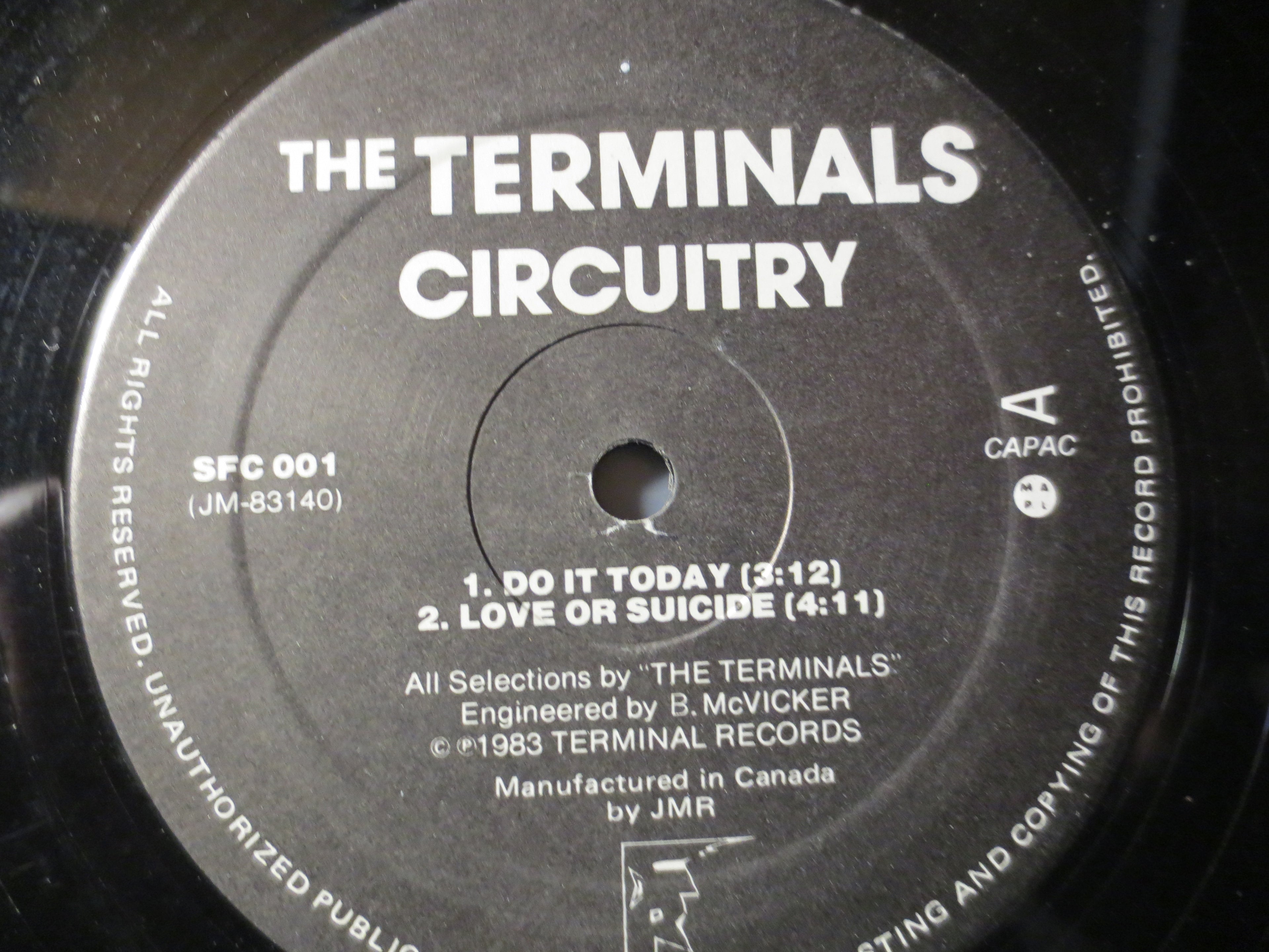 The Terminals – Circuitry (1983) Vinyl LP