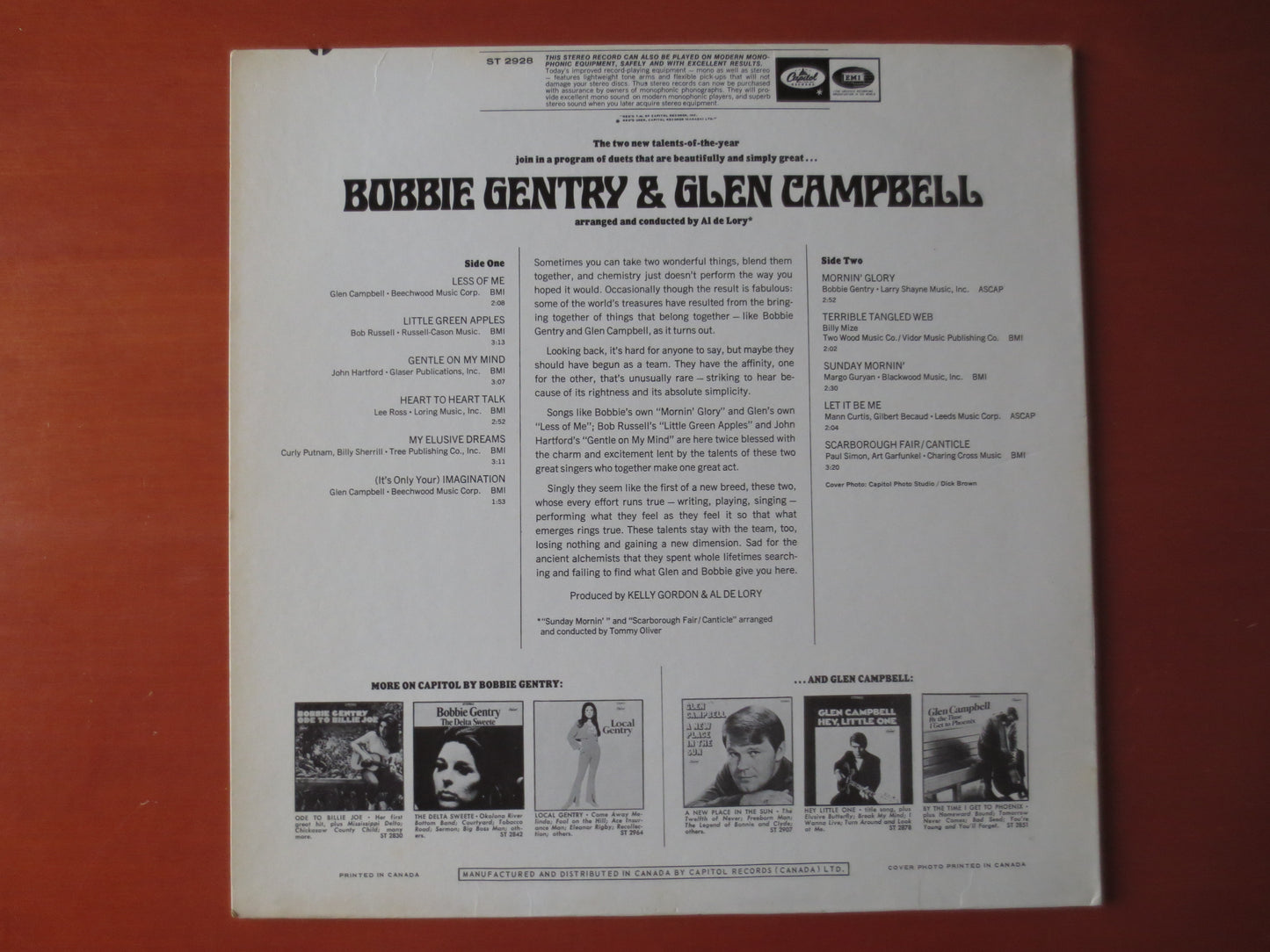 BOBBIE GENTRY, Glen CAMPBELL, Bobbie Gentry Albums, Records, Country Records, Vintage Vinyl, Vinyl Albums, Lp, 1968 Records