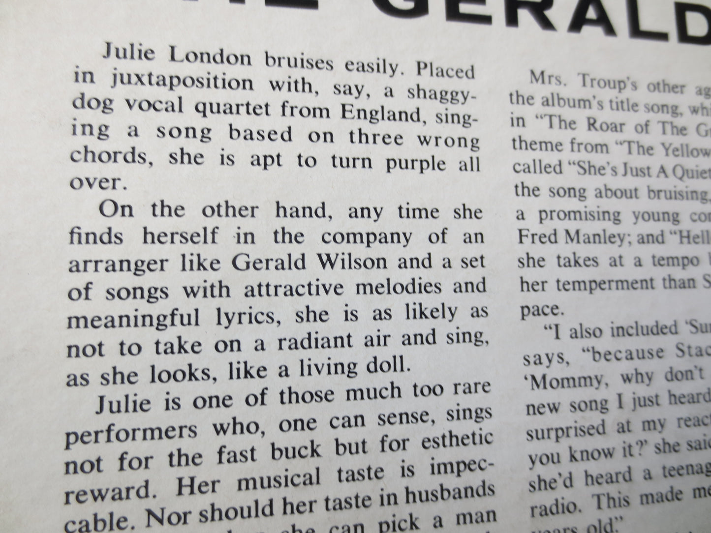 JULIE LONDON, Feeling GOOD, Julie London Record, Julie London Album, Julie London Lp, Jazz Records, Jazz Lps, 1965 Records