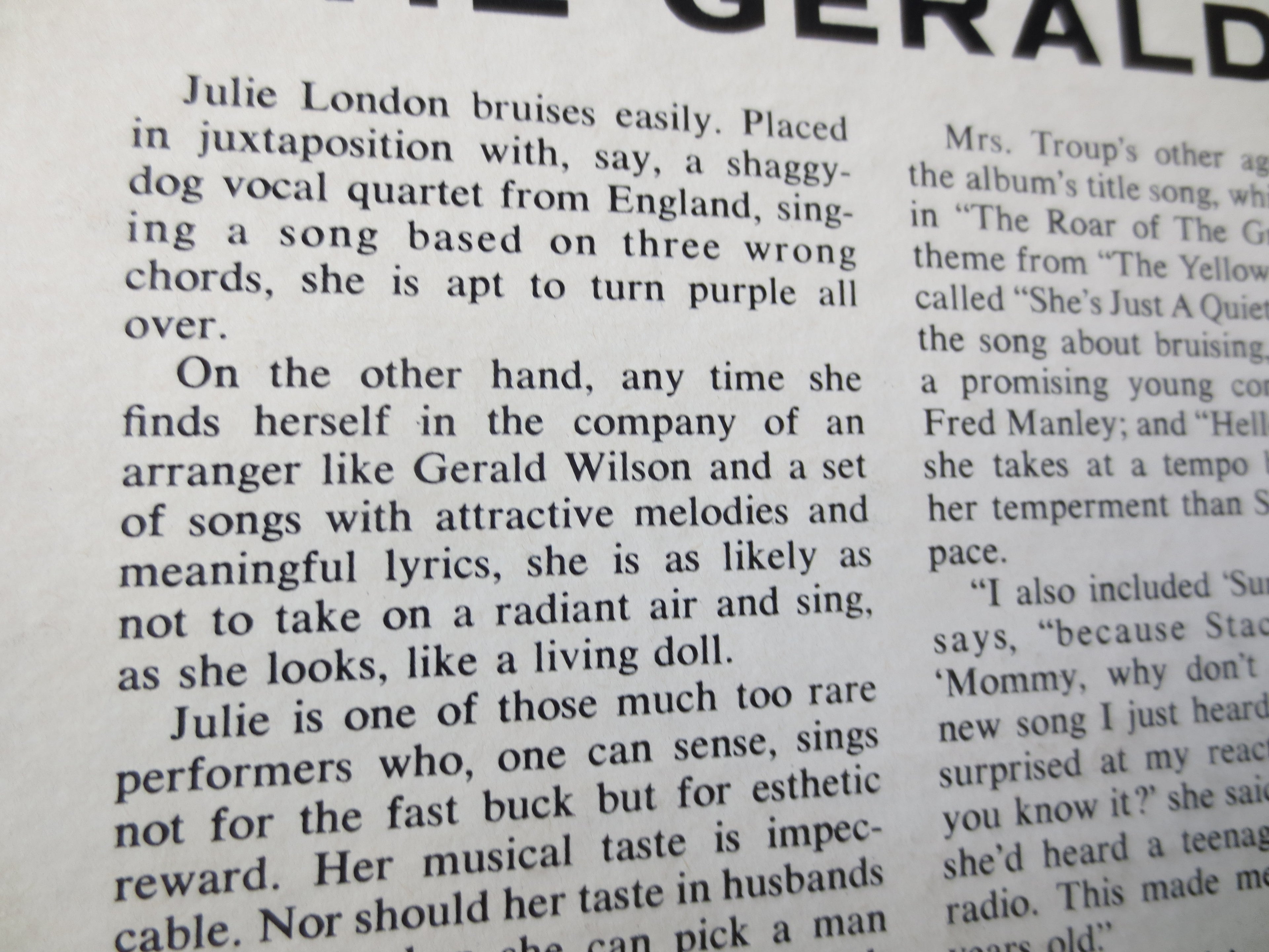 Julie London – Feeling Good (1965) Vinyl LP