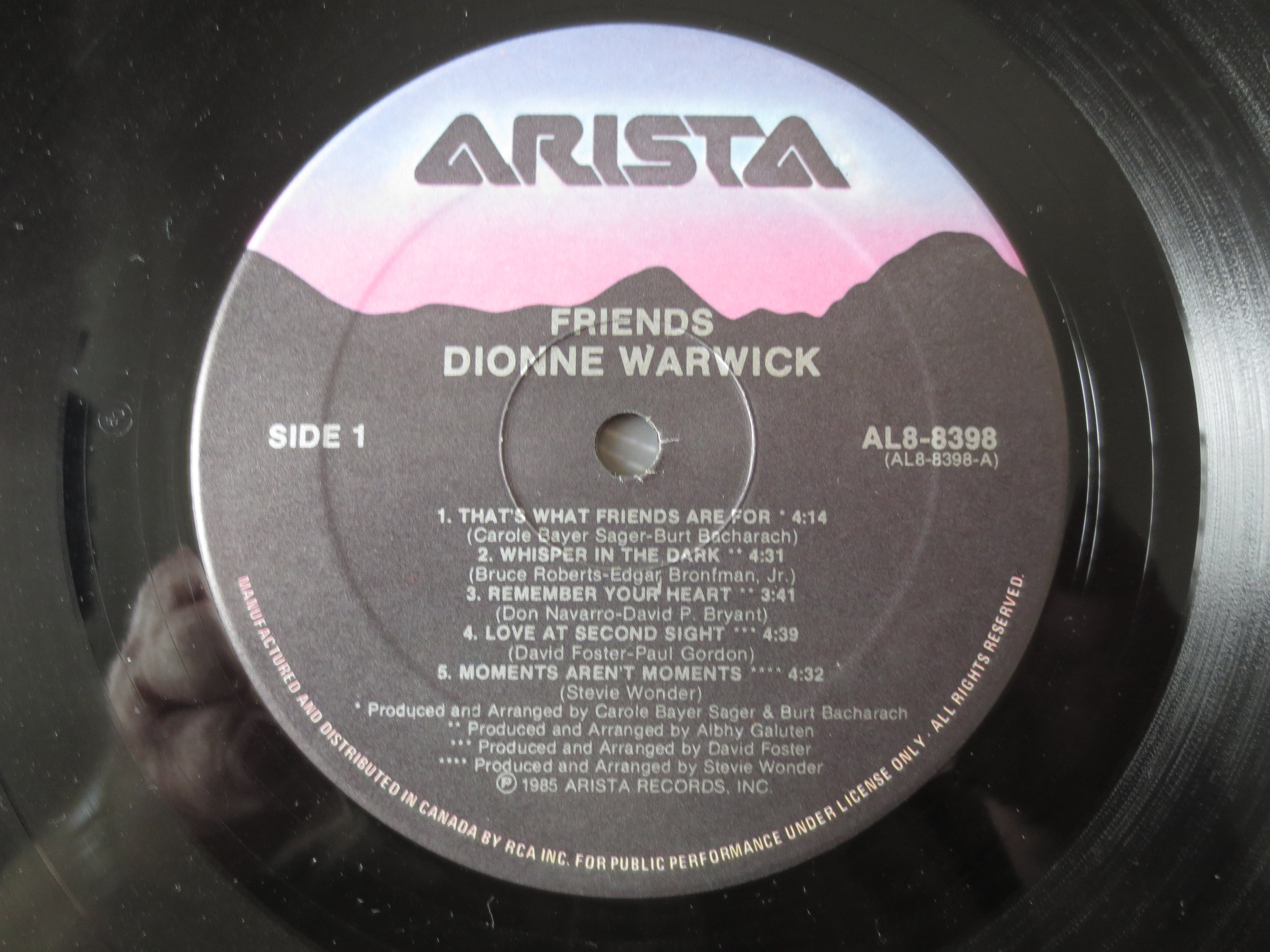 Dionne Warwick – Friends (1985) Vinyl LP 002