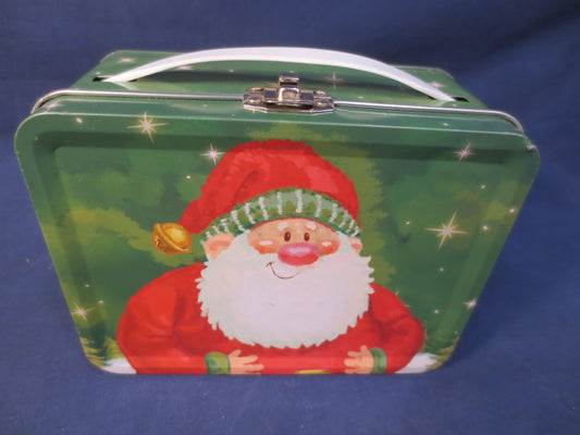 Vintage TIN BOX, Vintage LUNCH Box, Vintage Lunch Pail, Vintage Tin, Tin Toy, Vintage Toys, Christmas Toys, Christmas Box, Vintage Tin Art