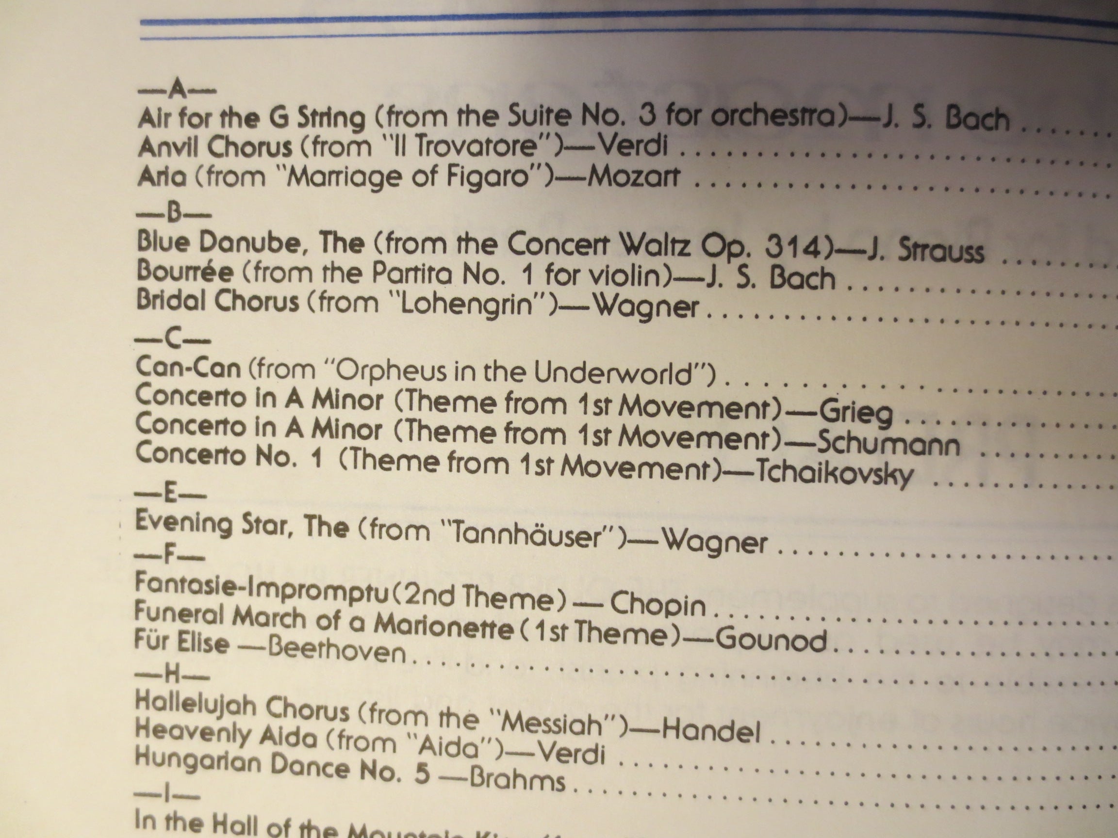 Classic Themes by the Masters – Vintage Sheet Music Book