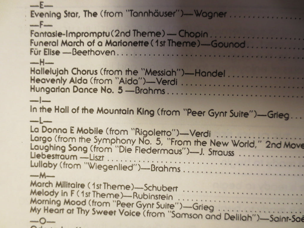 Classic Themes by the Masters – Vintage Sheet Music Book