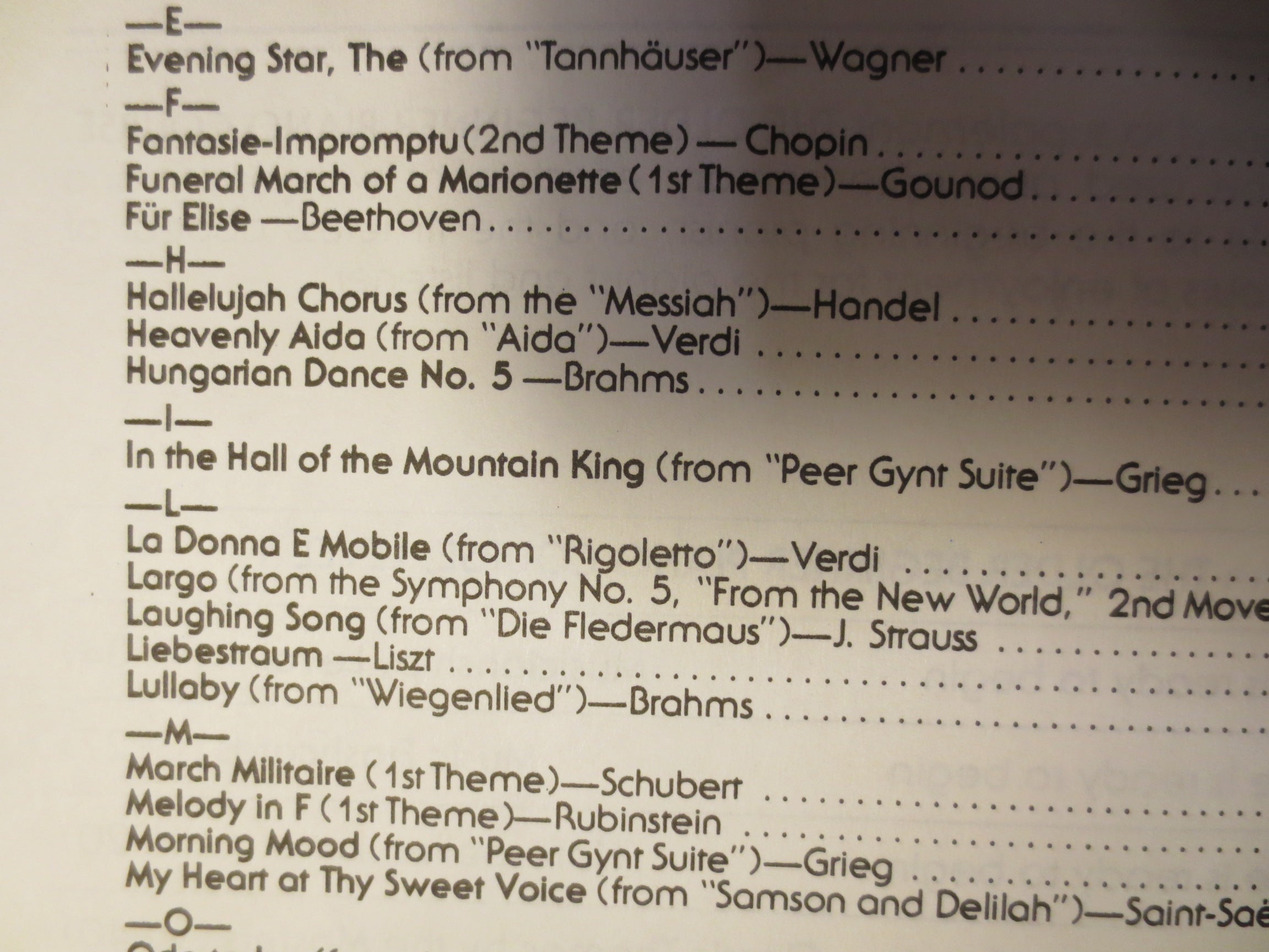 Classic Themes by the Masters – Vintage Sheet Music Book