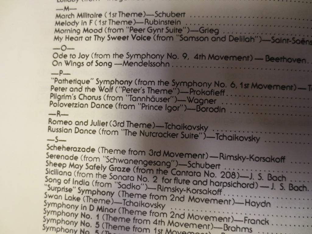 Classic Themes by the Masters – Vintage Sheet Music Book