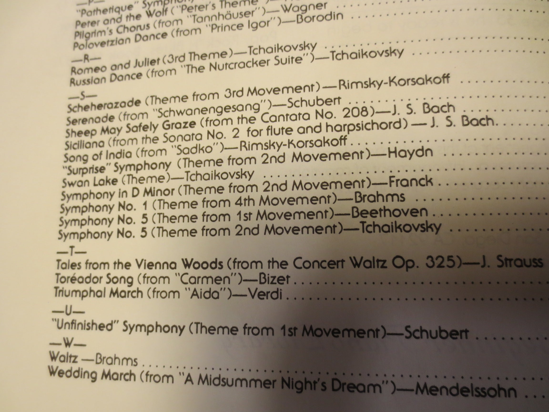 Classic Themes by the Masters – Vintage Sheet Music Book