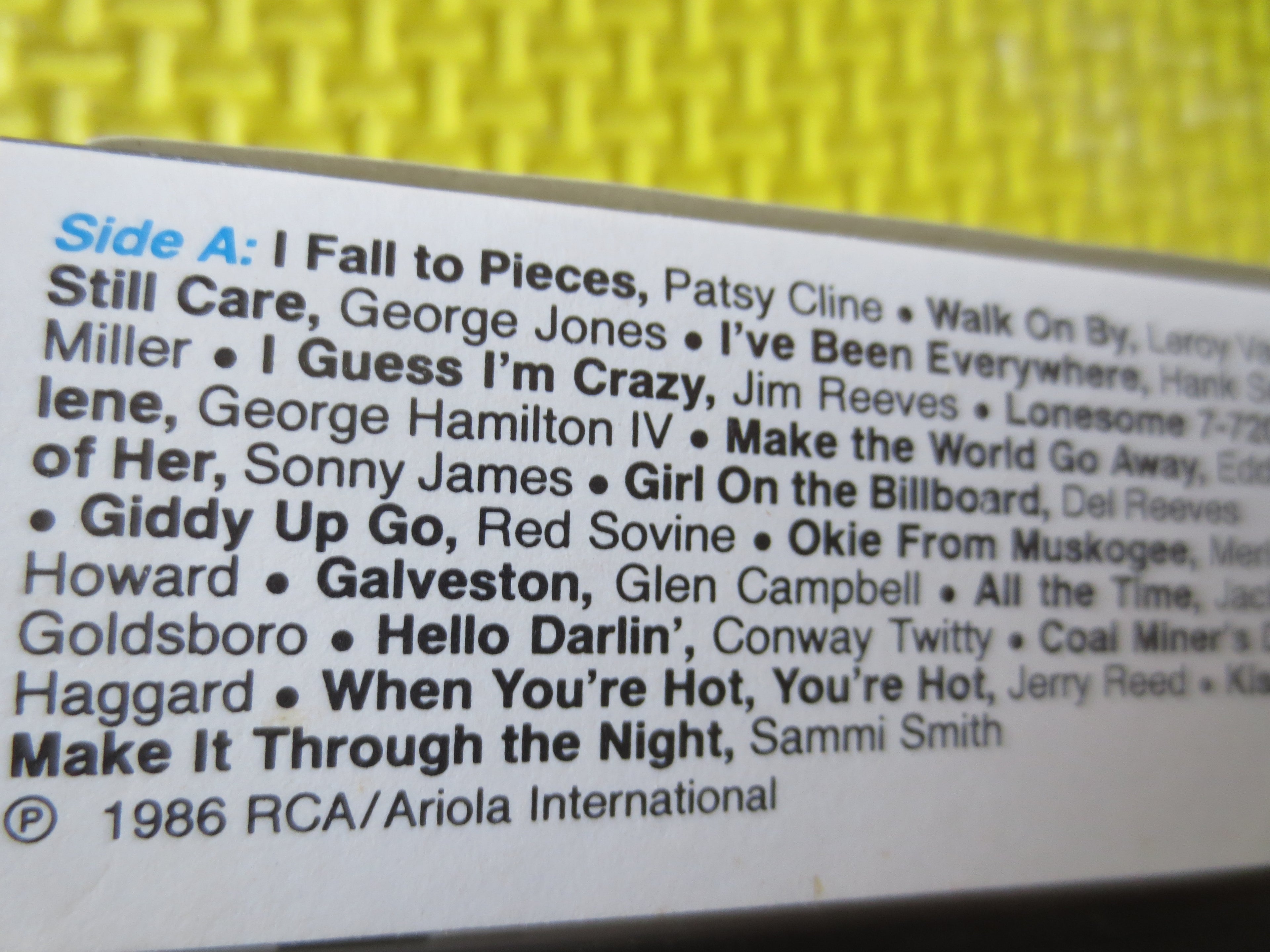 30 Years of #1 Country Hits – Reader's Digest (1986) Cassette