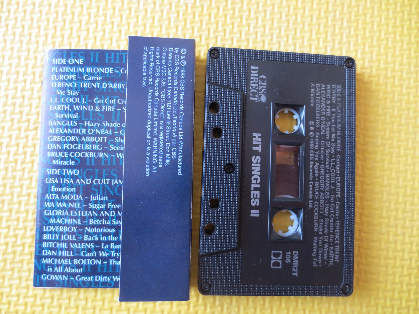 HIT SINGLES 2, HIT Singles Tape, Rock and Roll Tape, Rock Cassette, Rock Tapes, Tape Cassette, Music Cassette, 1988 Cassette