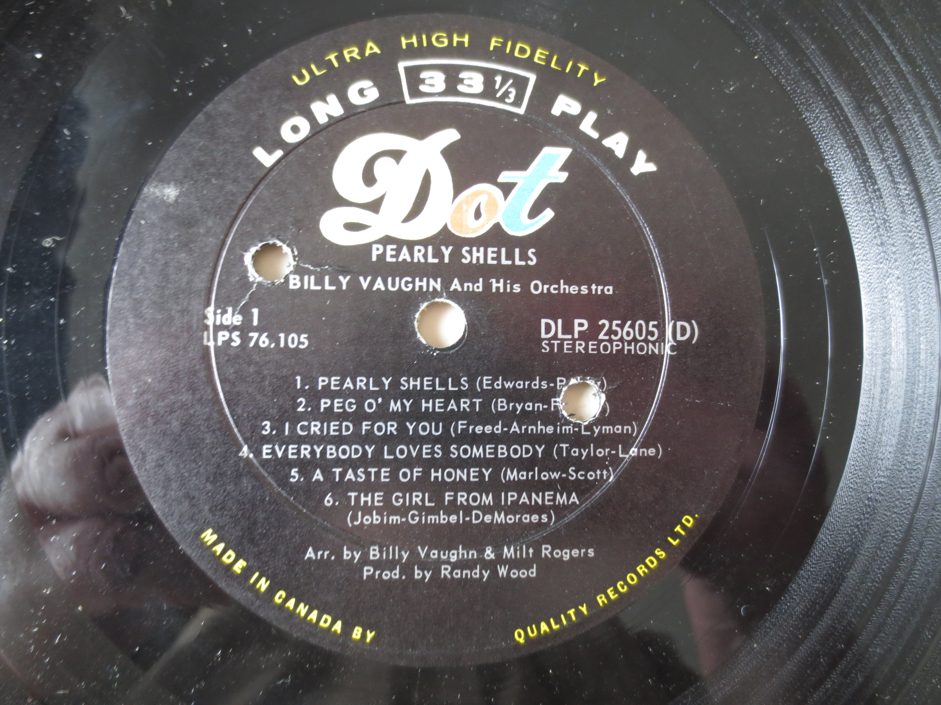Billy Vaughn – Pearly Shells (1964) Vinyl LP