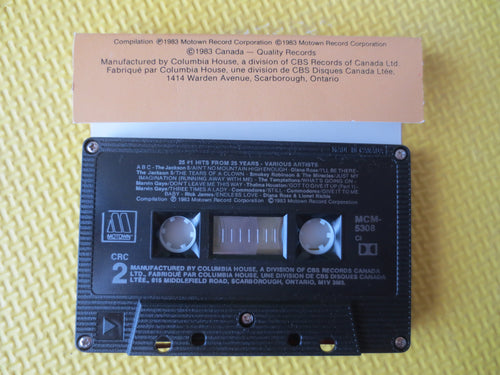 25 #1 Hits from 25 Years – Jukebox Classics (1988) Cassette