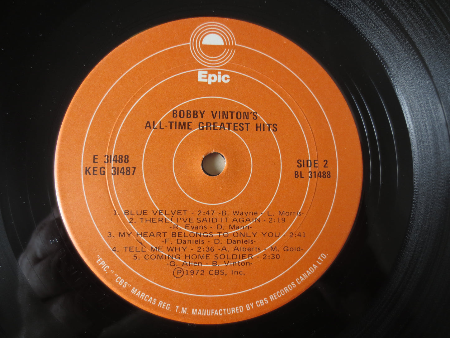 BOBBY VINTON, GREATEST Hits Record, Bobby Vinton Albums, Bobby Vinton Lp, Record Vinyl, Vinyl Record, Vinyl, 1972 Records
