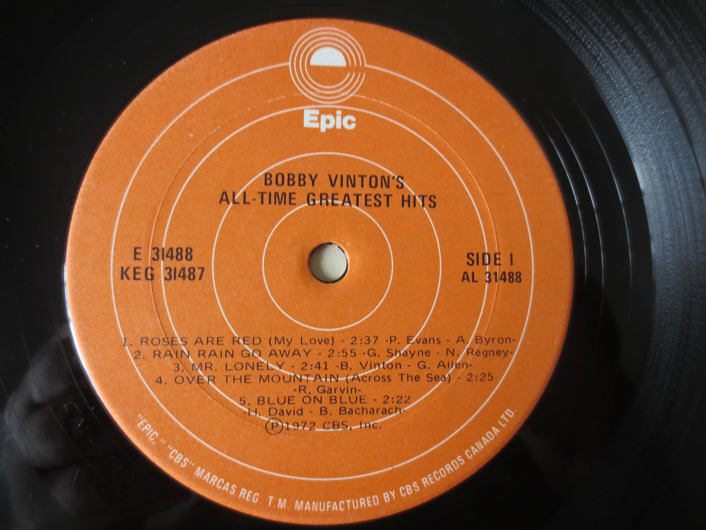 BOBBY VINTON, GREATEST Hits Record, Bobby Vinton Albums, Bobby Vinton Lp, Record Vinyl, Vinyl Record, Vinyl, 1972 Records