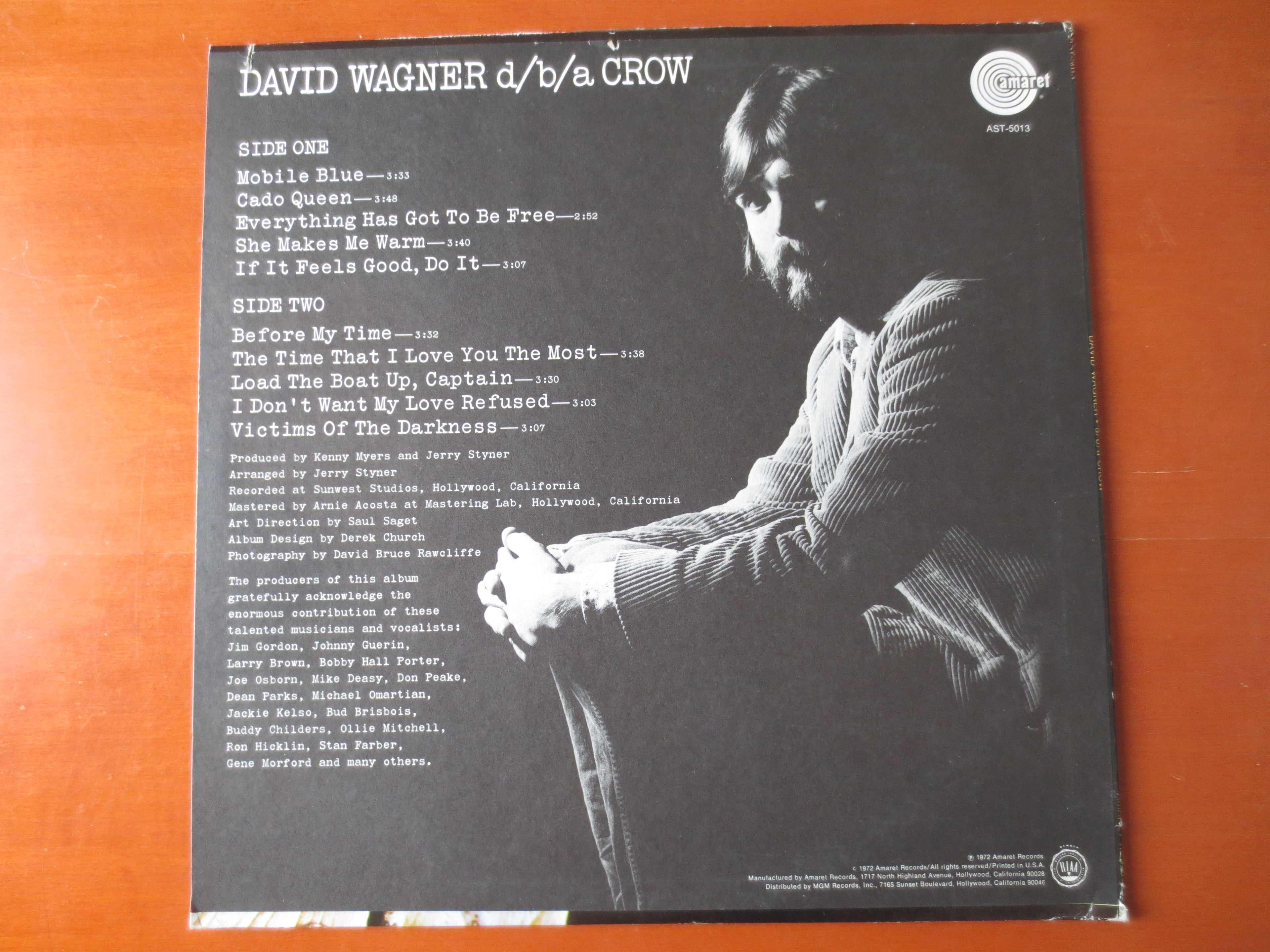 David Wagner – d/b/a Crow (1972) Vinyl LP