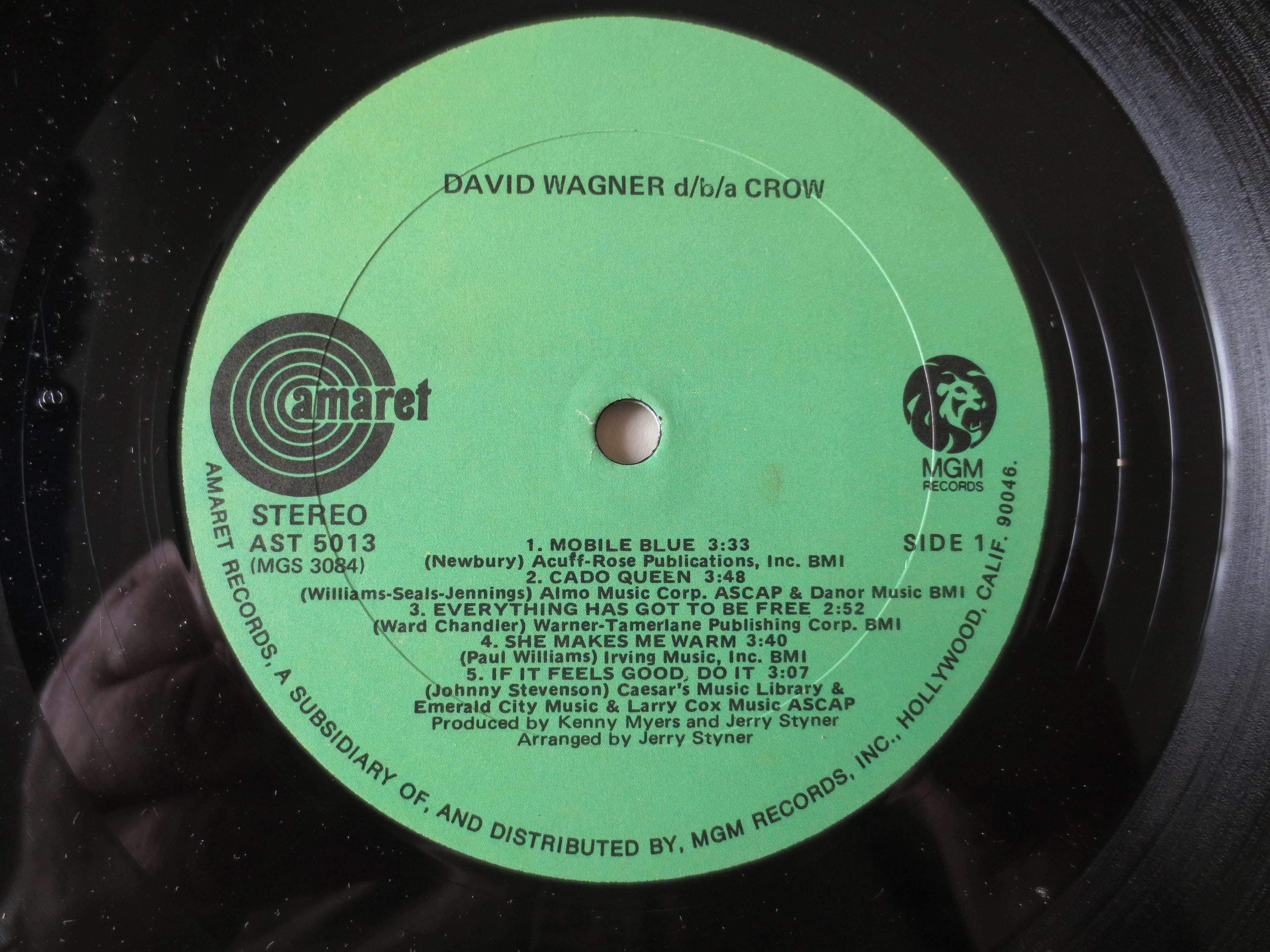 David Wagner – d/b/a Crow (1972) Vinyl LP