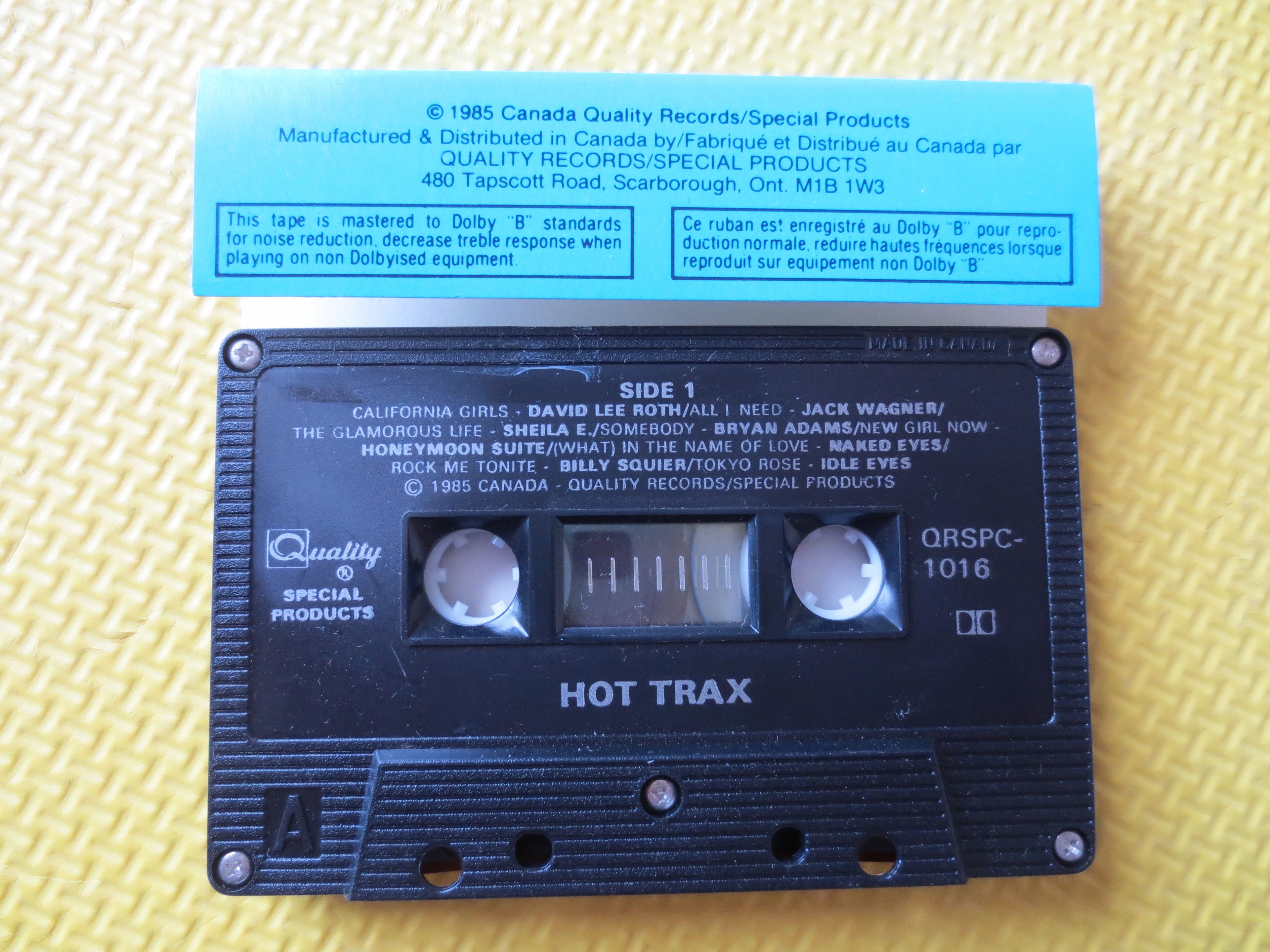 Hot Trax – Pop Music Hits (1985) Cassette