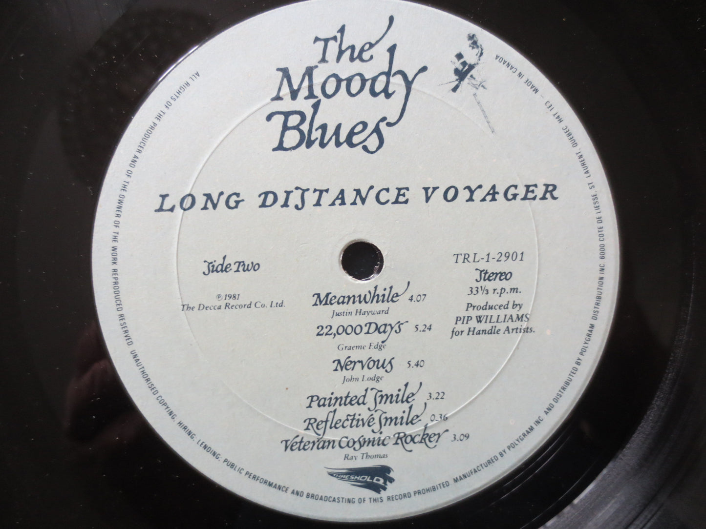 The MOODY BLUES, LONG Distance, Rock Records, Vintage Vinyl, Record Vinyl, Records, Vinyl Records, Rock Vinyl, 1981 Records