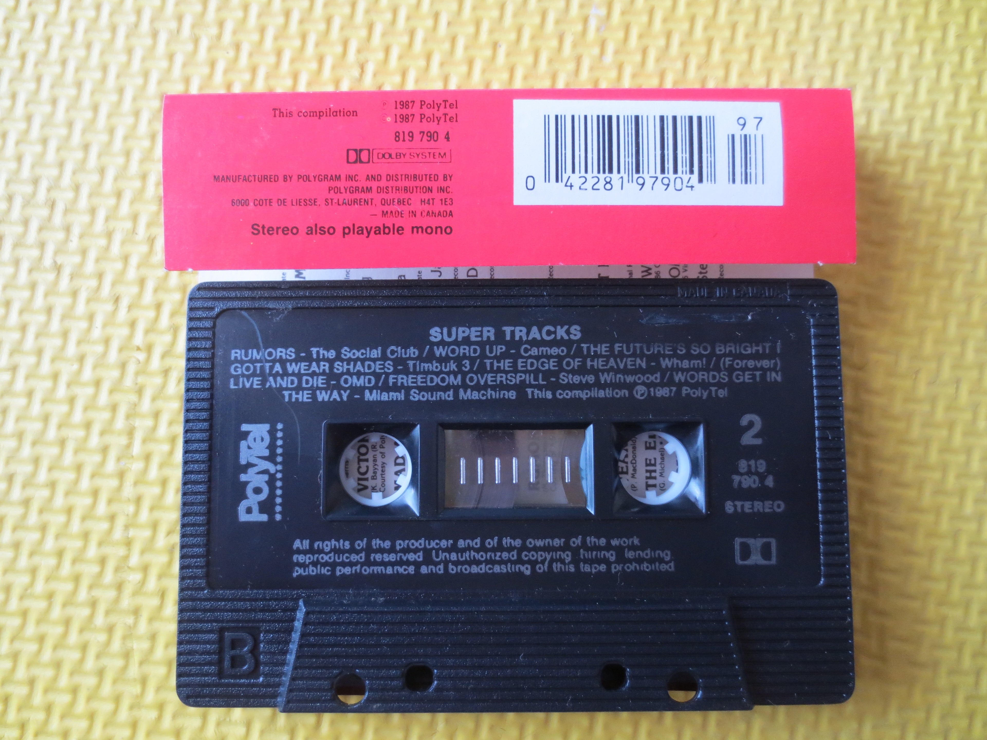 Super Tracks – Rock Music (1987) Cassette
