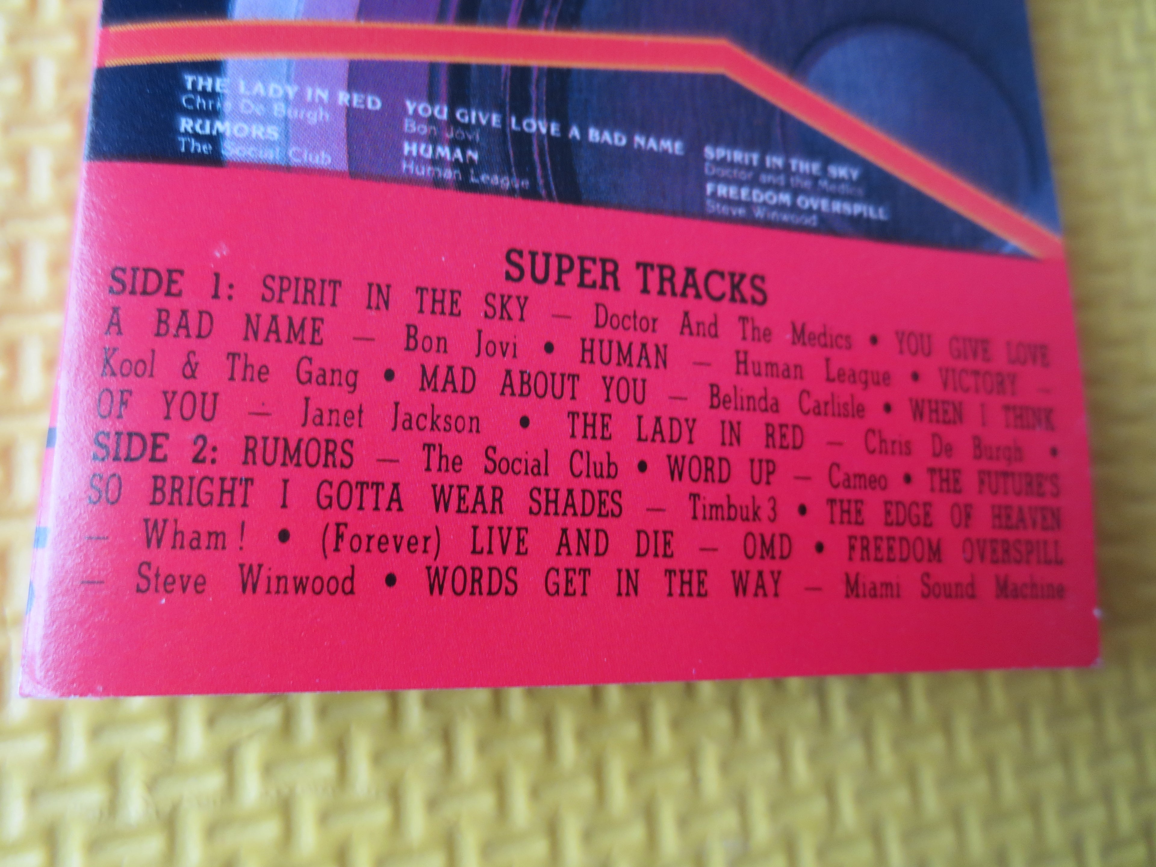 Super Tracks – Rock Music (1987) Cassette