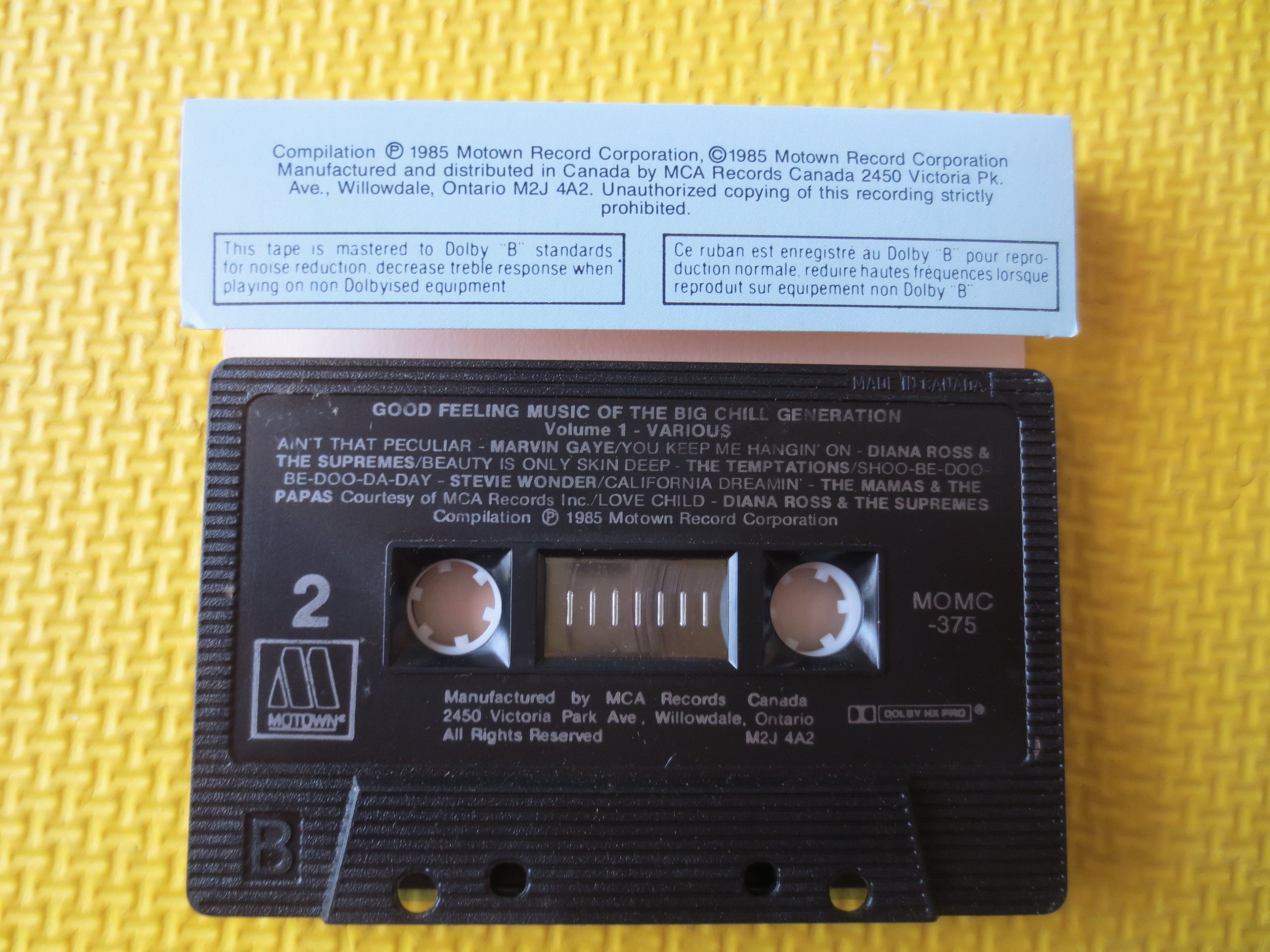 The Big Chill Generation – Rock Music (1985) Cassette