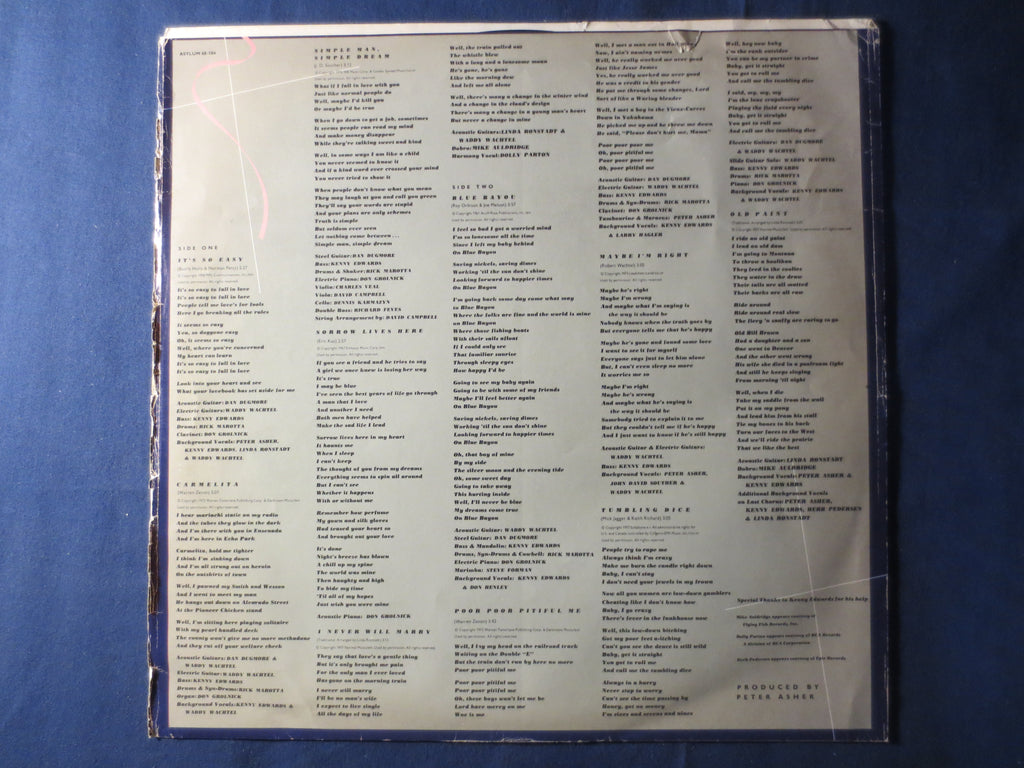 Linda Ronstadt – Simple Dreams (1977) Vinyl LP