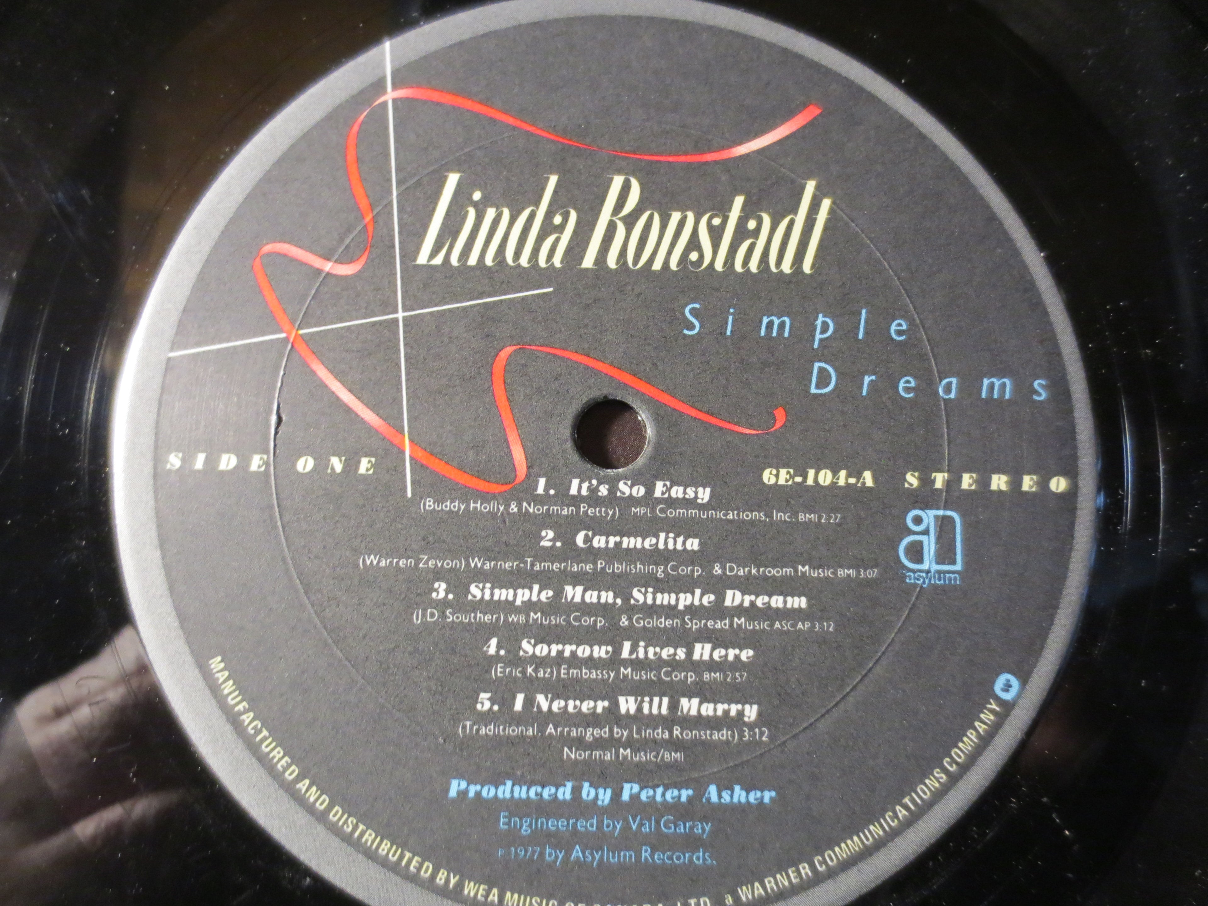 Linda Ronstadt – Simple Dreams (1977) Vinyl LP