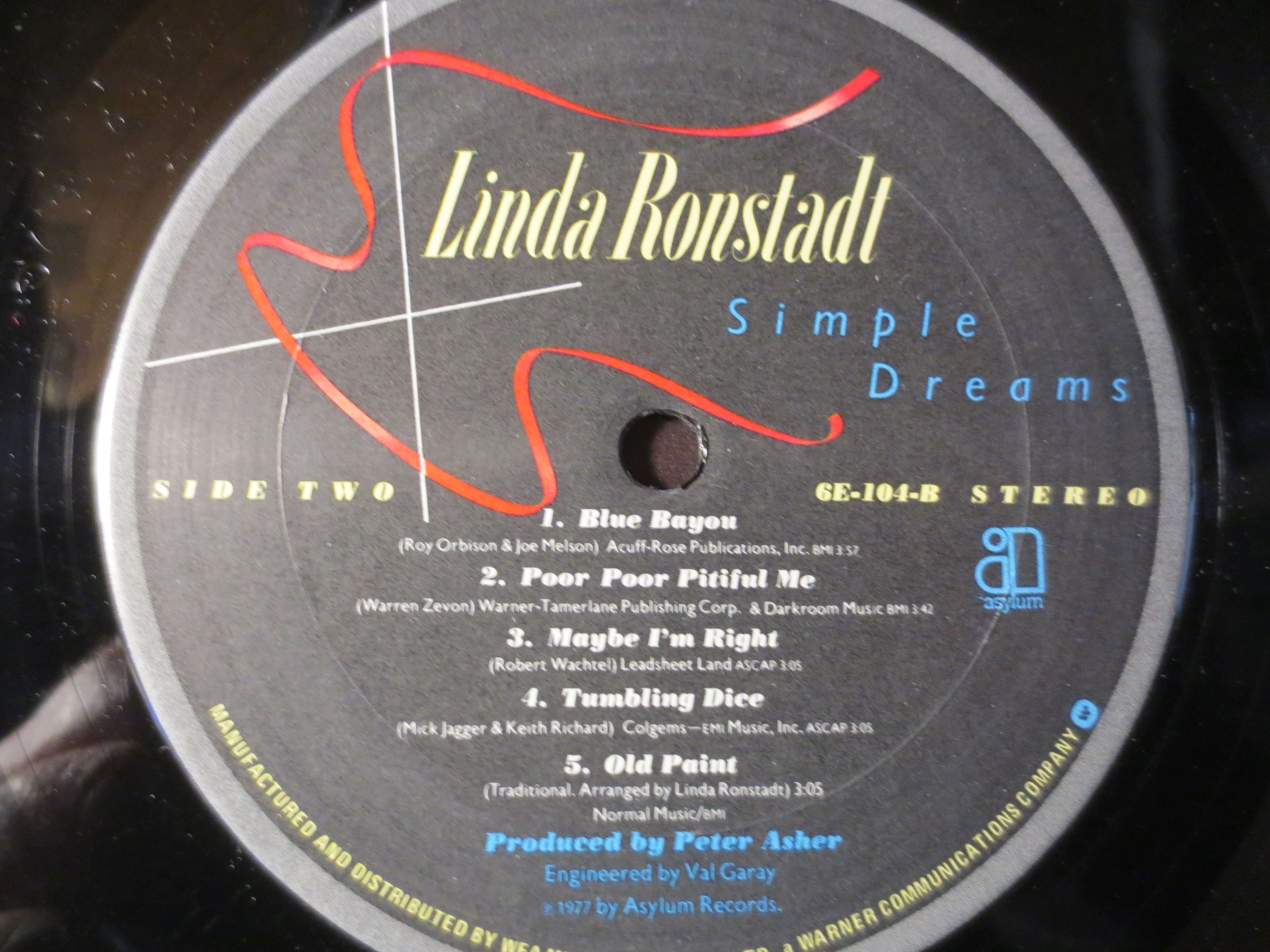 Linda Ronstadt – Simple Dreams (1977) Vinyl LP