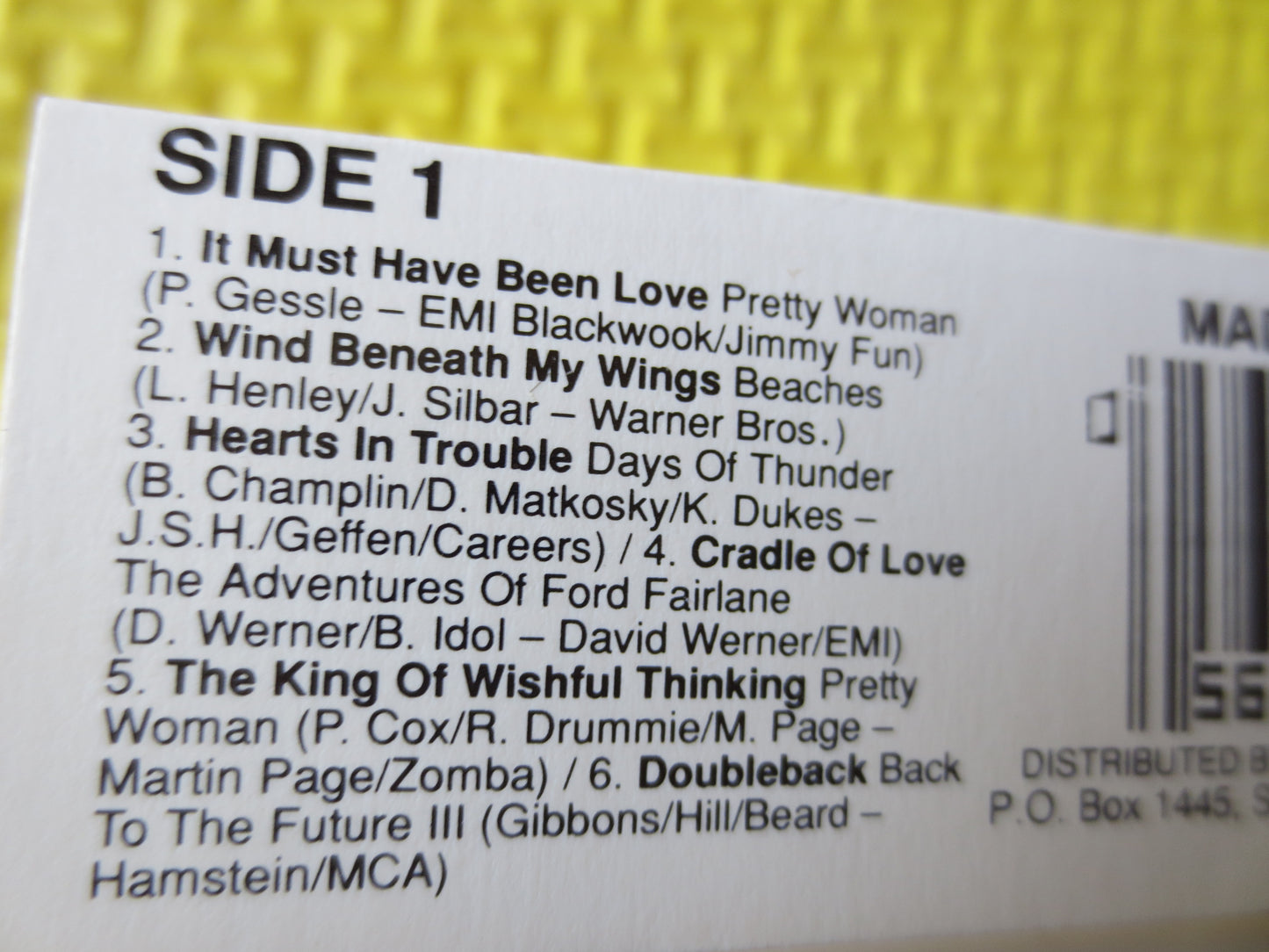 Today's MOVIE HITS, Volume 1, MOVIE Songs, Soundtrack Tapes, Tape Cassette, Movie lp, Tapes, Rock Cassette, Cassette Music