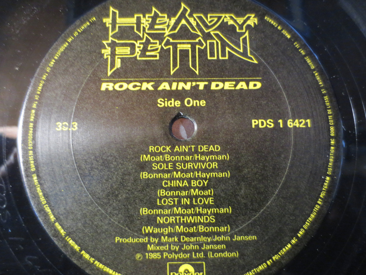 HEAVY PETTIN, ROCK Ain't Dead, Heavy Pettin Record, Heavy Pettin Album, Heavy Pettin Vinyl, Vinyl Lp, Records, 1985 Records
