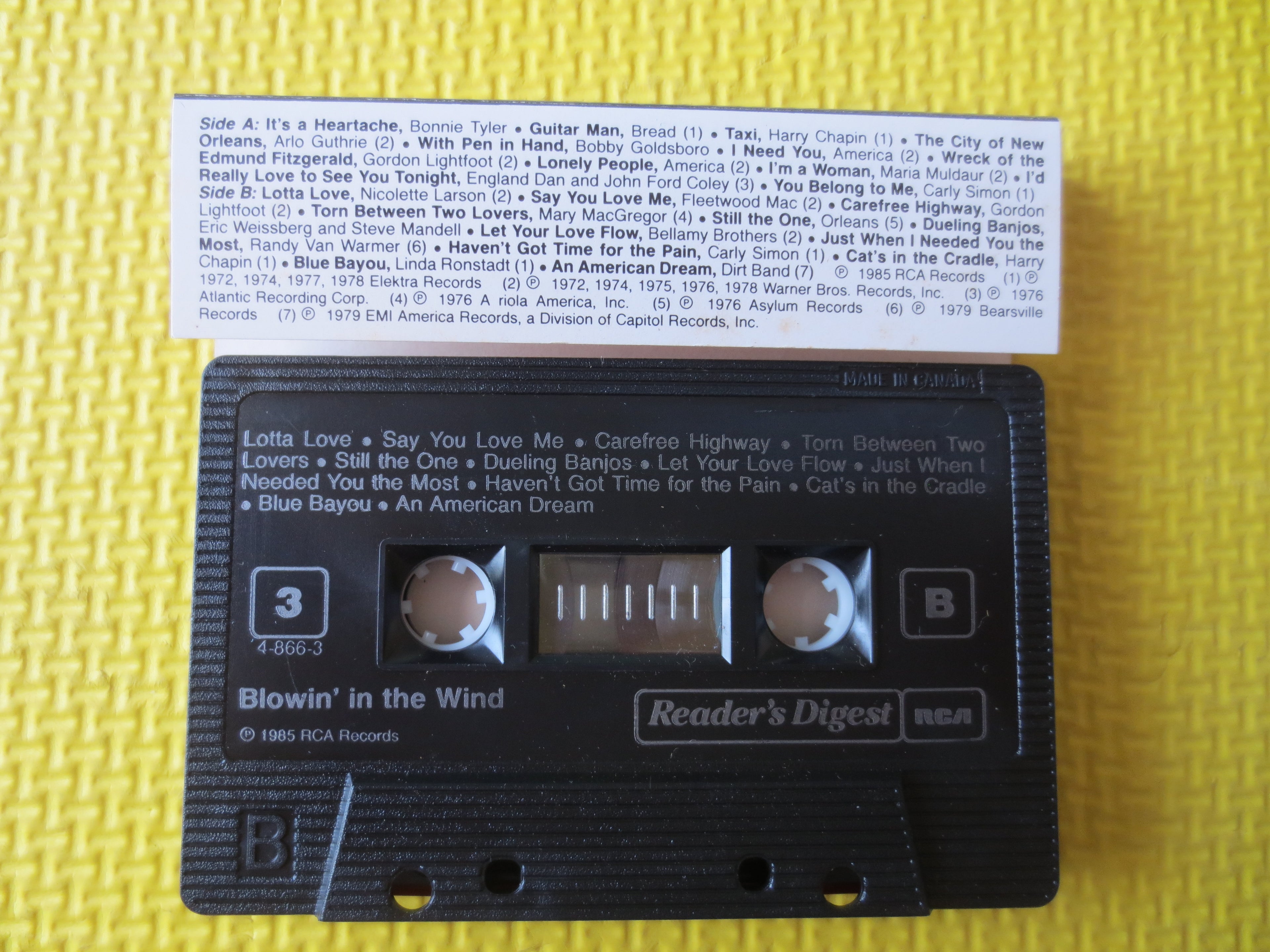 Blowin' in the Wind Vol. 3 – Reader's Digest (1985) Cassette