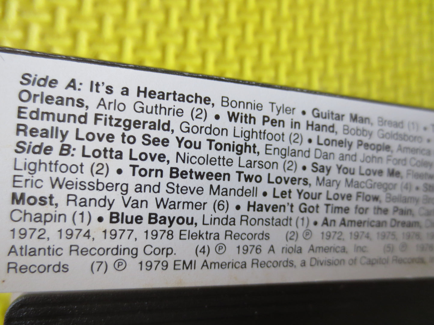BLOWIN' in the WIND, Volume 2, Readers Digest, Rock Music, Rock and Roll Tape, Rock Music Cassette, Music Cassettes, 1985 Cassette