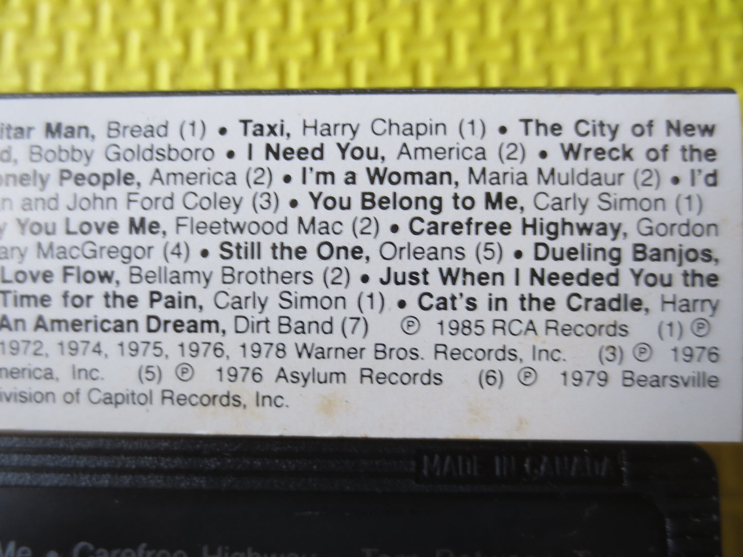 BLOWIN' in the WIND, Volume 2, Readers Digest, Rock Music, Rock and Roll Tape, Rock Music Cassette, Music Cassettes, 1985 Cassette