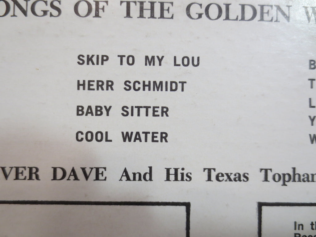 Red River Dave – Songs of the Golden West (1957) Vinyl LP