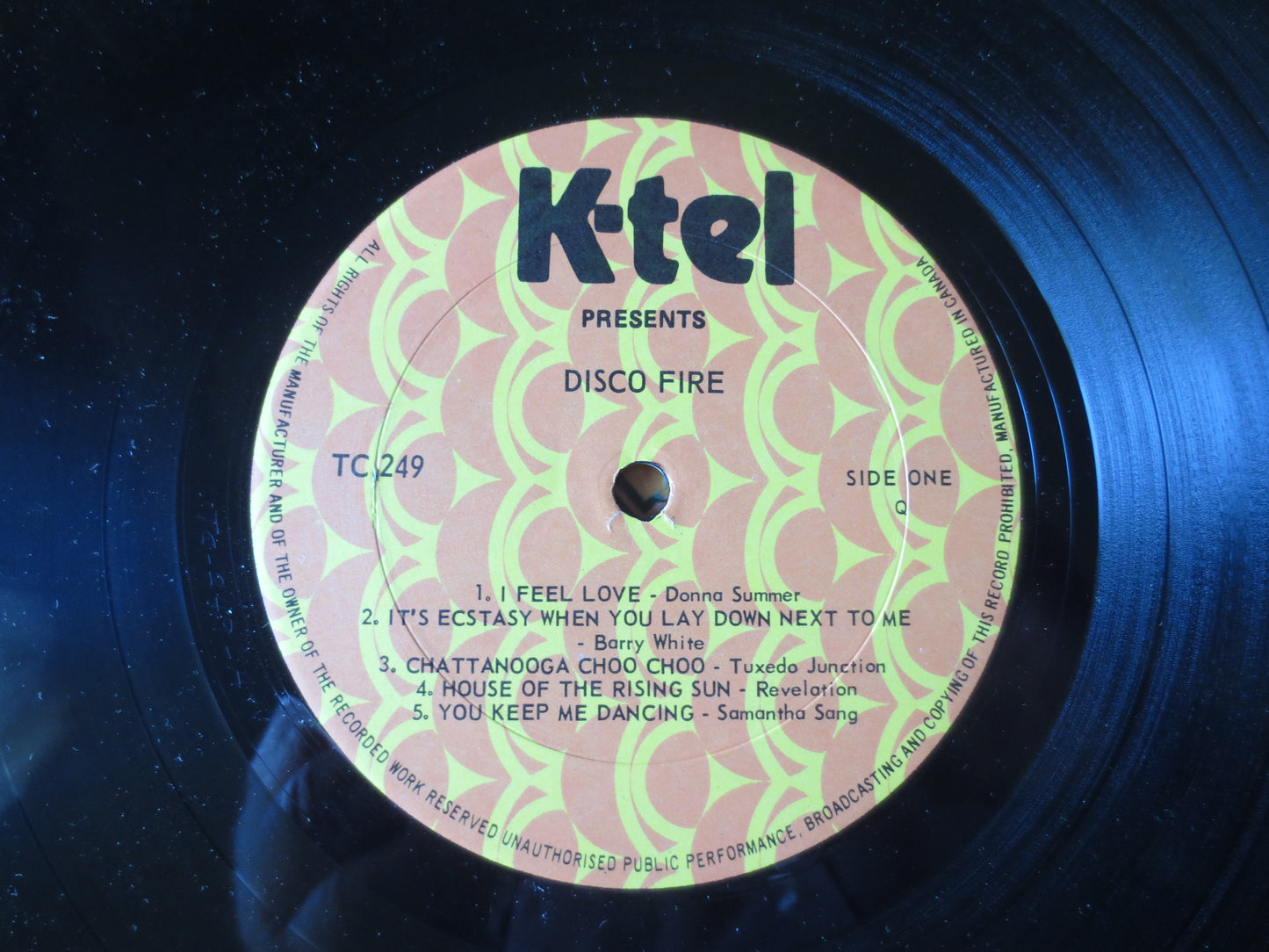 K-Tel RECORDS, DISCO FIRE Lp, K-Tel Album, K-Tel Vinyl, K-Tel Lp, Pop Record, Pop Vinyl, Vintage Vinyl, 1978 Records