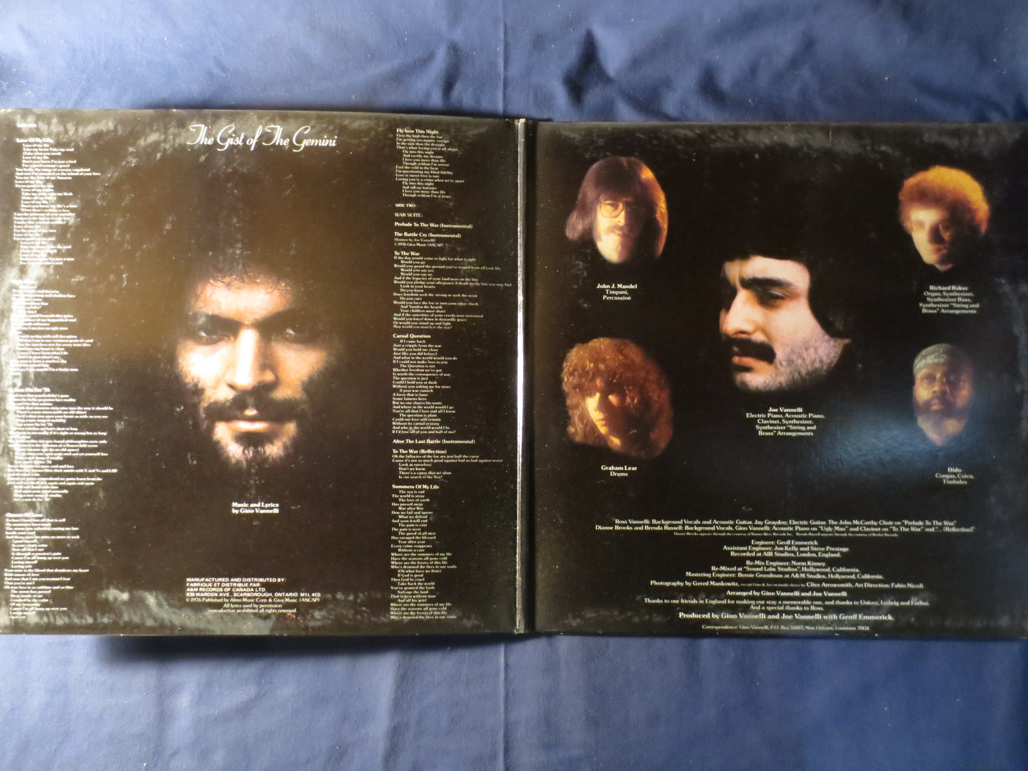 GINO VANNELLI, The Gist of Gemini, Record Lp, Vintage Vinyl, Record Vinyl, Record, Vinyl Record,Vinyl, Records, 1976 Records