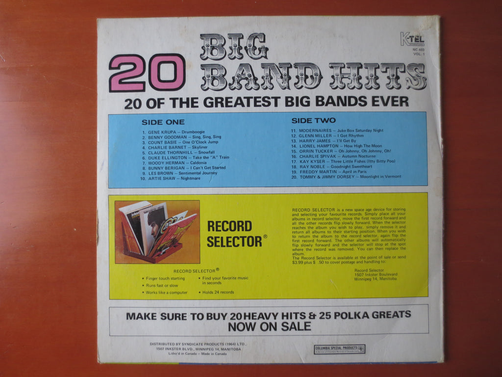 Various Artists – 20 Big Band Hits (1964) Vinyl LP