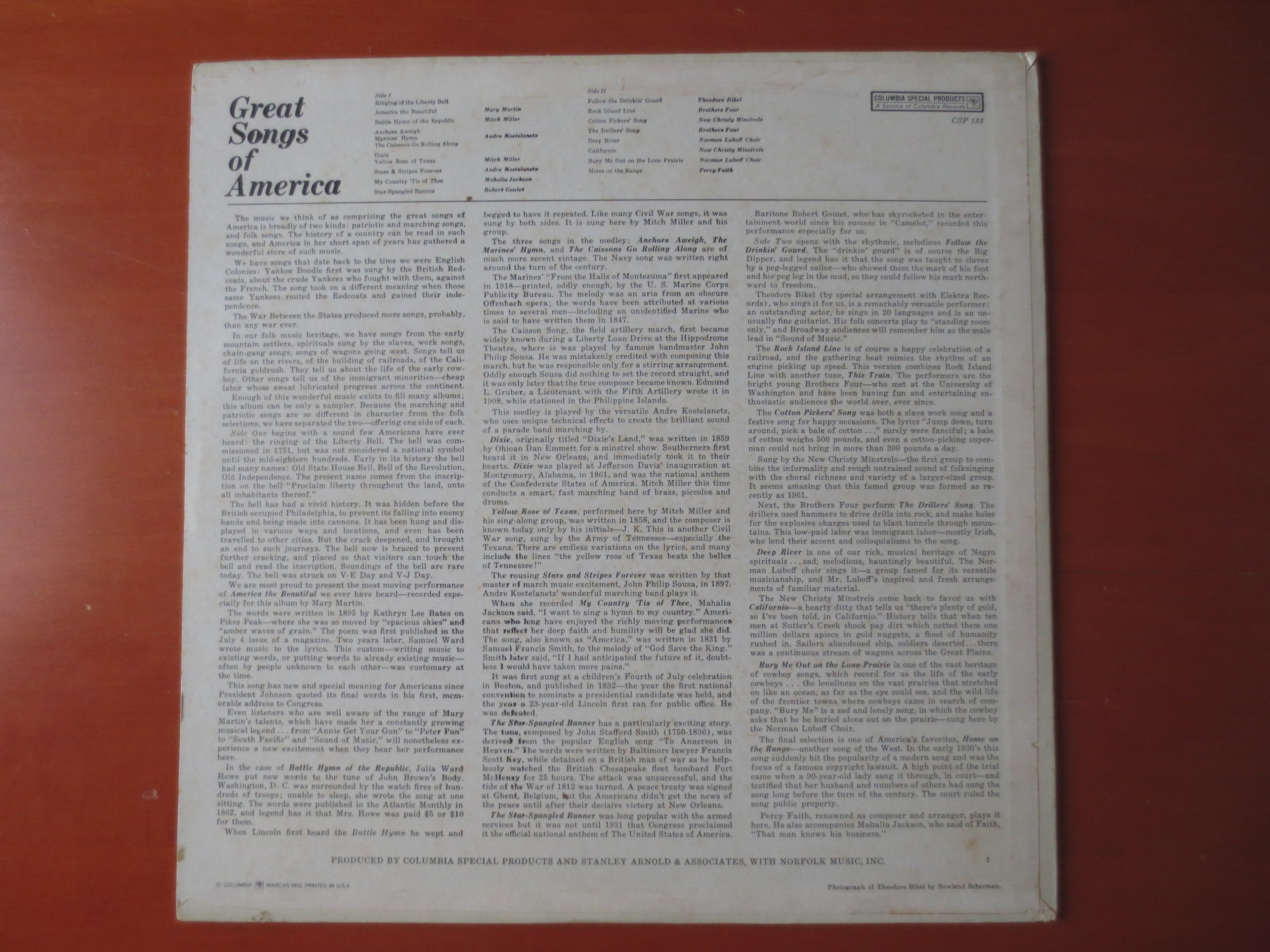 Various Artists – Great Songs of America (1967) [Vinyl LP]