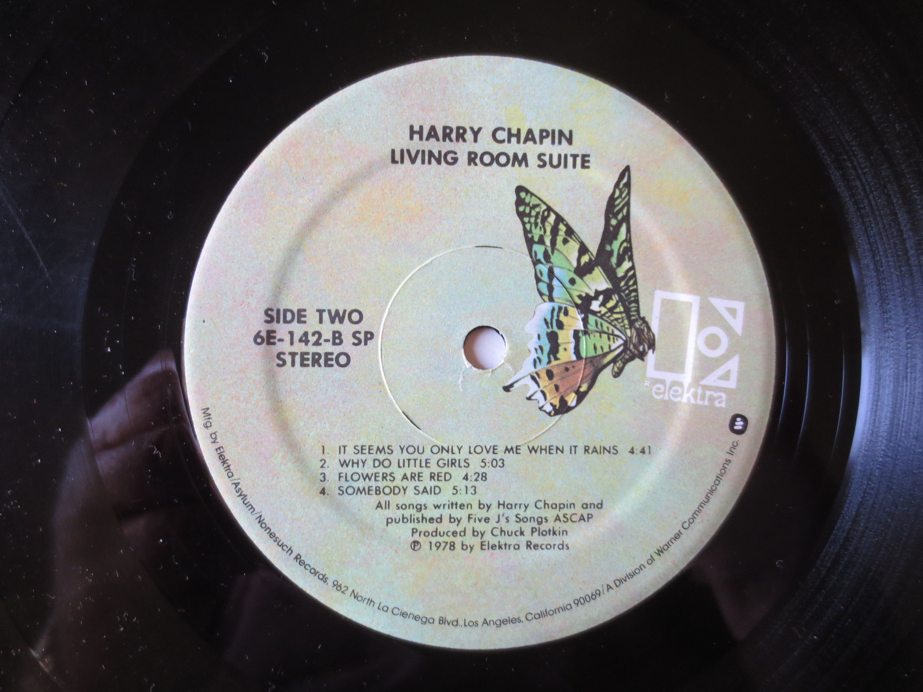 HARRY CHAPIN, Living Room Suite, Vintage Album, 1978 Record, Vinyl Lp