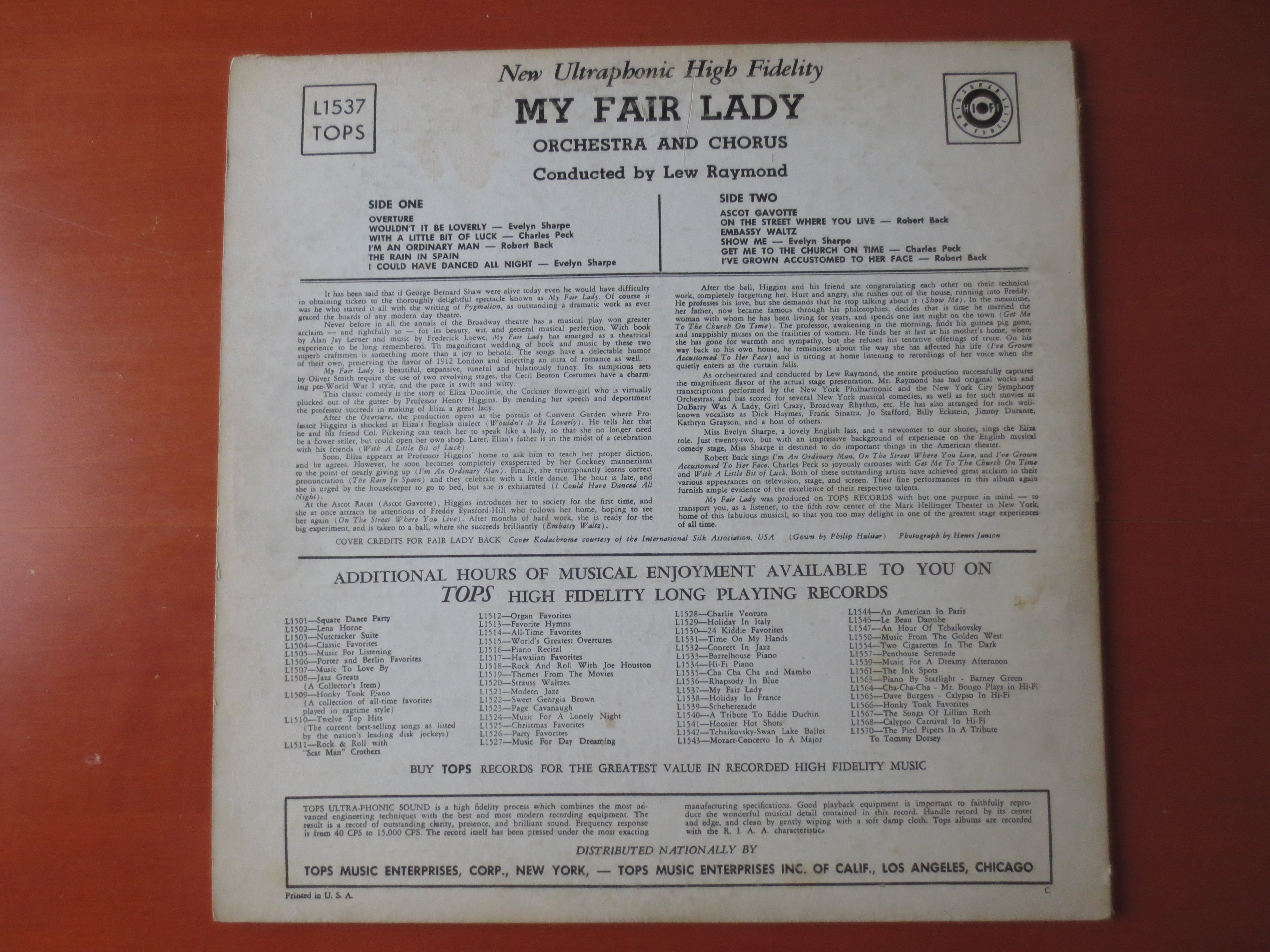 Lew Raymond – My Fair Lady (1957) Vinyl LP