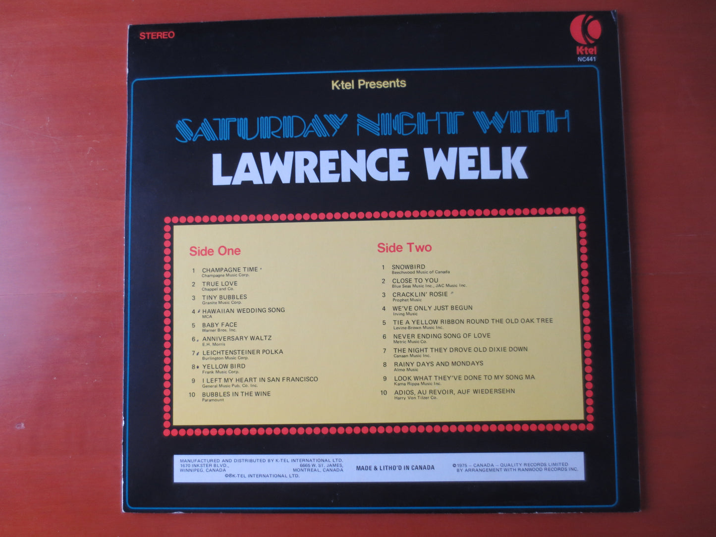 LAWRENCE WELK, K-Tel Album, K-Tel Vinyl, K-Tel Lp, Big Band Record, Vinyl, Vintage Vinyl, 1975 Records